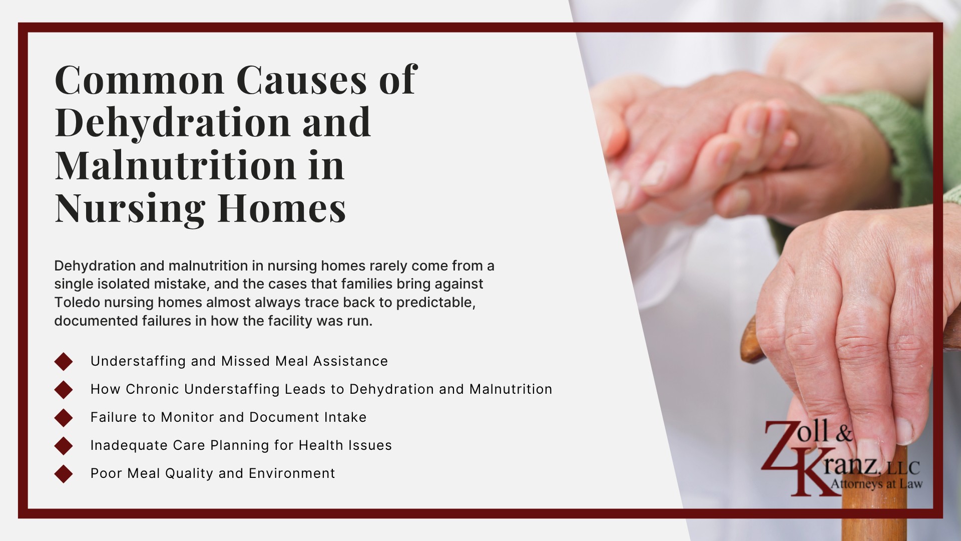 Common Causes of Dehydration and Malnutrition in Nursing Homes; Warning Signs of Malnutrition in Nursing Home Residents; Warning Signs of Dehydration in Nursing Home Residents; Who Can Report Nursing Home Abuse