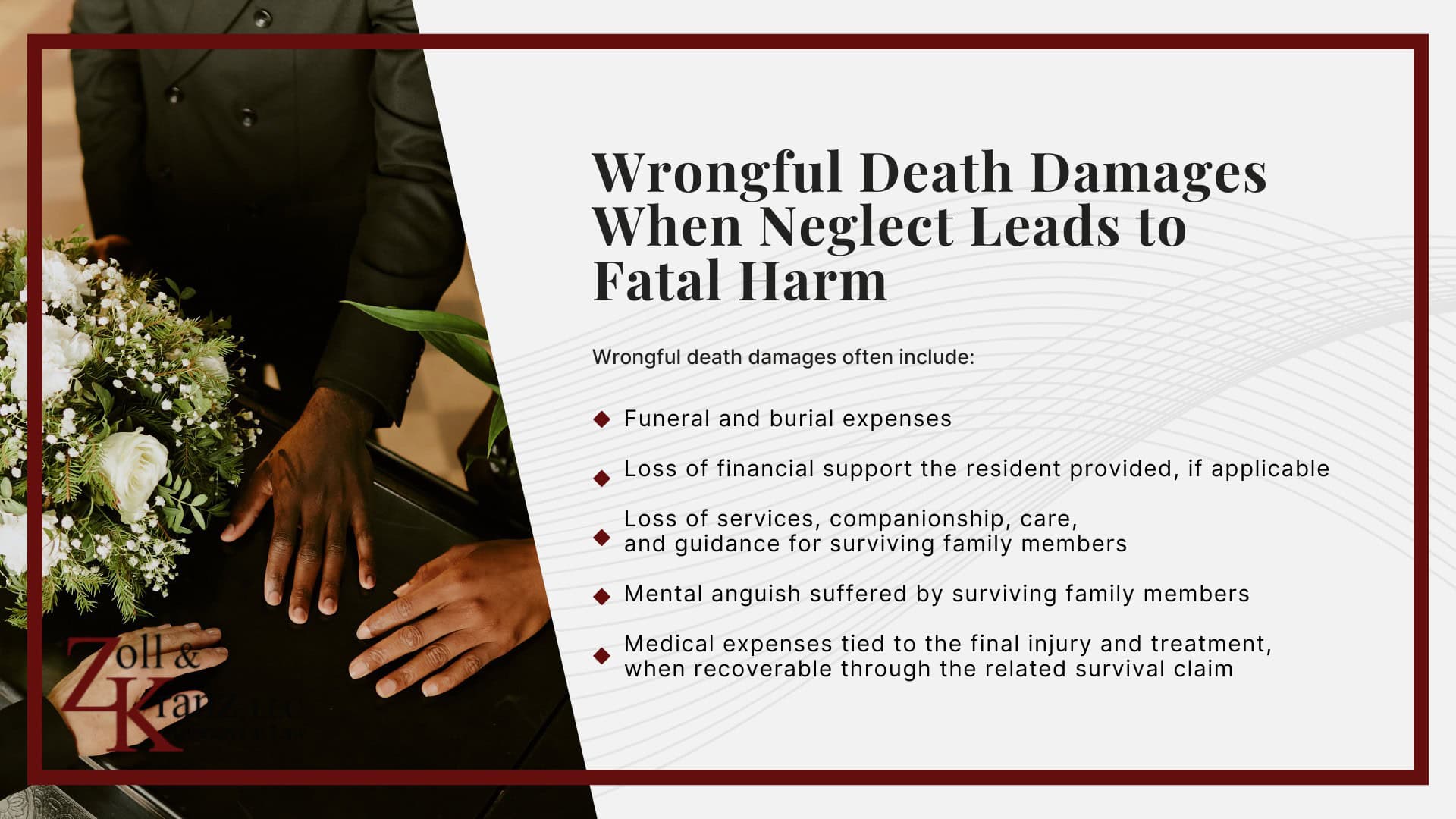 Wrongful Death Damages When Neglect Leads to Fatal Harm; Damages In Nursing Home Abuse And Neglect Cases; Ohio Laws And Regulations That Apply to Nursing Home Abuse Cases; How To Report Concerns to Ohio Agencies And The Long-Term Care Ombudsman; What To Do If You Suspect Nursing Home Abuse In Toledo; Types of Nursing Home Abuse Cases We Handle; Warning Signs of Nursing Home Abuse And Neglect; Nursing Home Negligence Can Include System Failures, Not Just One Staff Member’s Conduct; What Counts as Nursing Home Abuse And Neglect In Ohio; What Counts as Nursing Home Abuse And Neglect In Ohio
