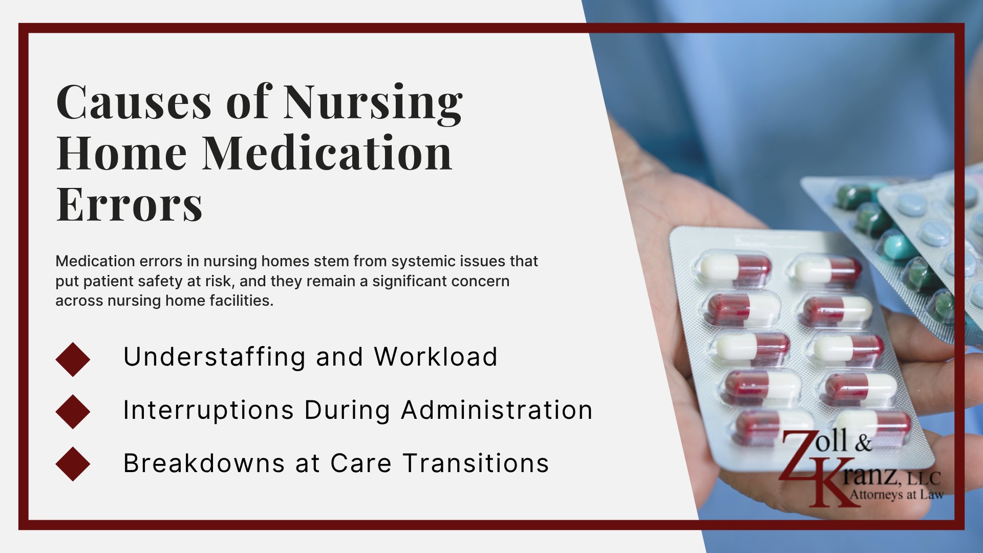 Causes of Nursing Home Medication Errors; Types of Nursing Home Medication Errors
