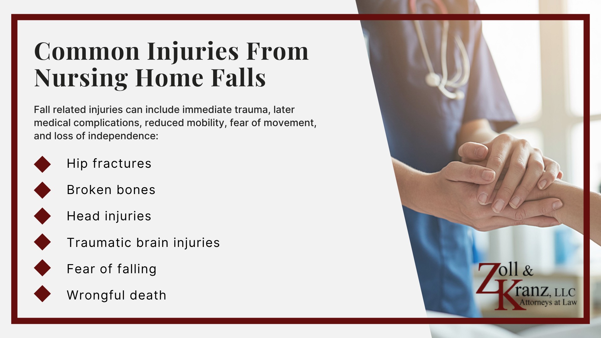 Common Injuries From Nursing Home Falls; How to Prevent Falls in Nursing Homes; Why Falls Are Common in Nursing Homes; Common Causes of Nursing Home Falls