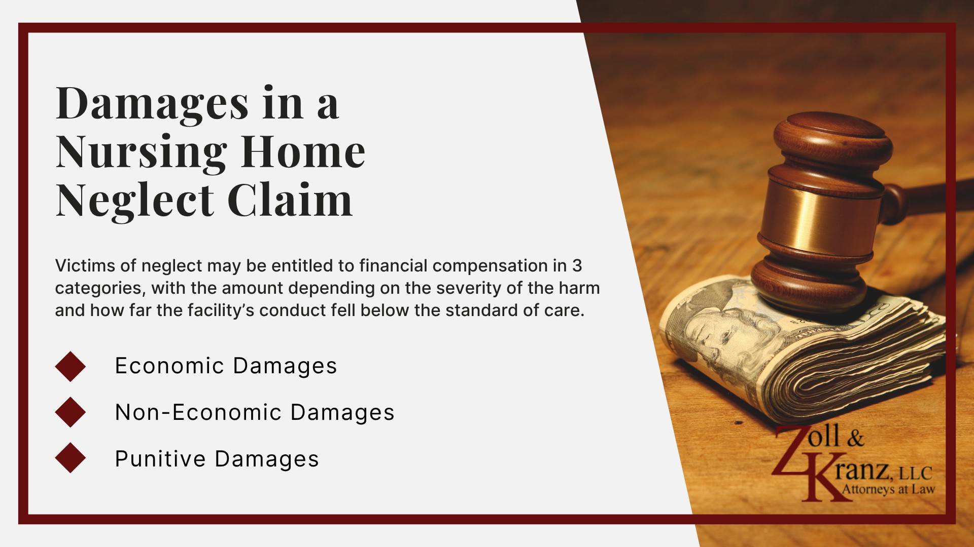 Damages in a Nursing Home Neglect Claim; Steps to Take If You Suspect Nursing Home Neglect; Evidence Needed to Prove a Negligent Hiring Claim; Proving a Neglect Claim Comes Down to Four Elements; Parties That Can Be Held Liable for Neglect; Common Causes of Neglect in Nursing Homes; Warning Signs of Nursing Home Neglect; Common Forms of Nursing Home Neglect; Neglect Versus Abuse in Nursing Homes; Federal and Ohio Standards of Care a Facility Must Meet; Steps to Take If You Suspect Nursing Home Neglect