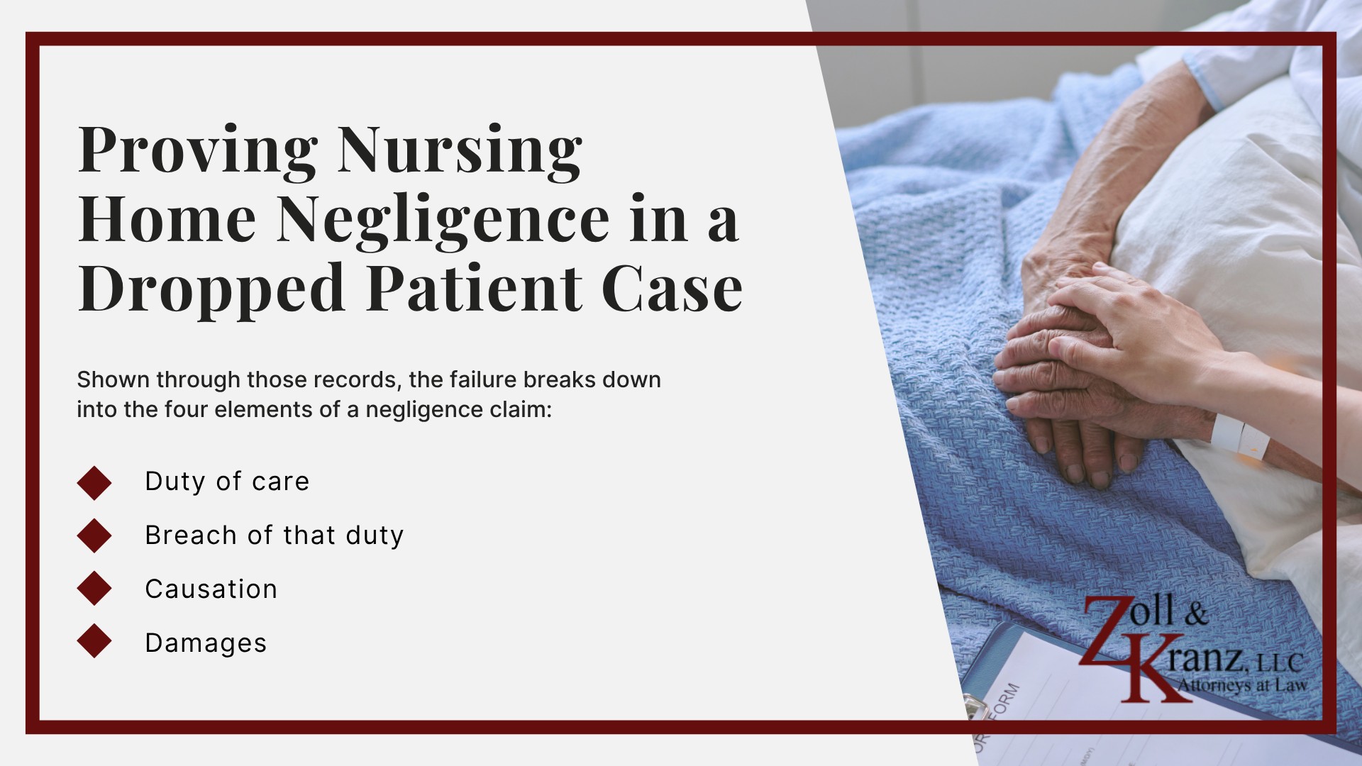 Proving Nursing Home Negligence in a Dropped Patient Case; Steps to Take After a Nursing Home Transfer Fall; Ohio Nursing Home Residents’ Bill of Rights; Federal and Ohio Laws That Apply to Nursing Home Falls; How Chronic Understaffing Leads to Dropped Patient Incidents; Why Patient Drops Happen During Nursing Home Transfers; Common Injuries After a Nursing Home Transfer Fall; Federal Nursing Home Reform Act