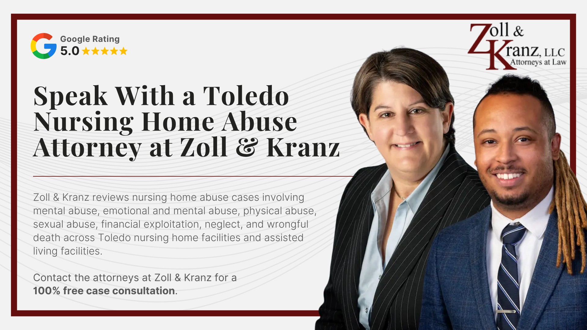 Speak With a Toledo Nursing Home Abuse Attorney at Zoll & Kranz; Proving Emotional Abuse in a Nursing Home Case; Steps to Take When You Suspect Emotional Abuse; Nursing Home Resident Rights Under Federal and Ohio Law; Common Injuries Caused by Emotional Abuse; Common Causes of Emotional Abuse in Nursing Homes; Warning Signs of Emotional Abuse in Nursing Home; Common Types of Mental and Emotional Abuse