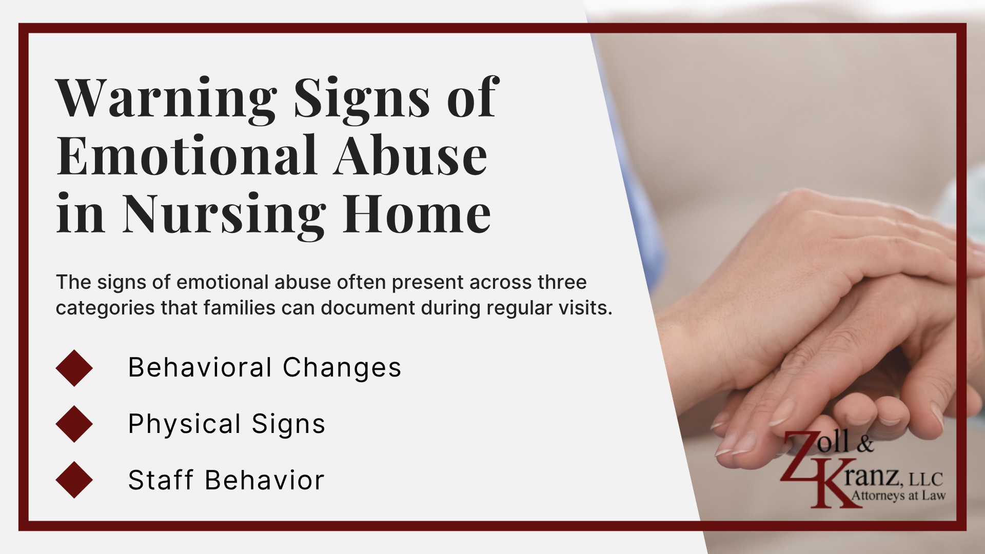 Warning Signs of Emotional Abuse in Nursing Home; Common Types of Mental and Emotional Abuse