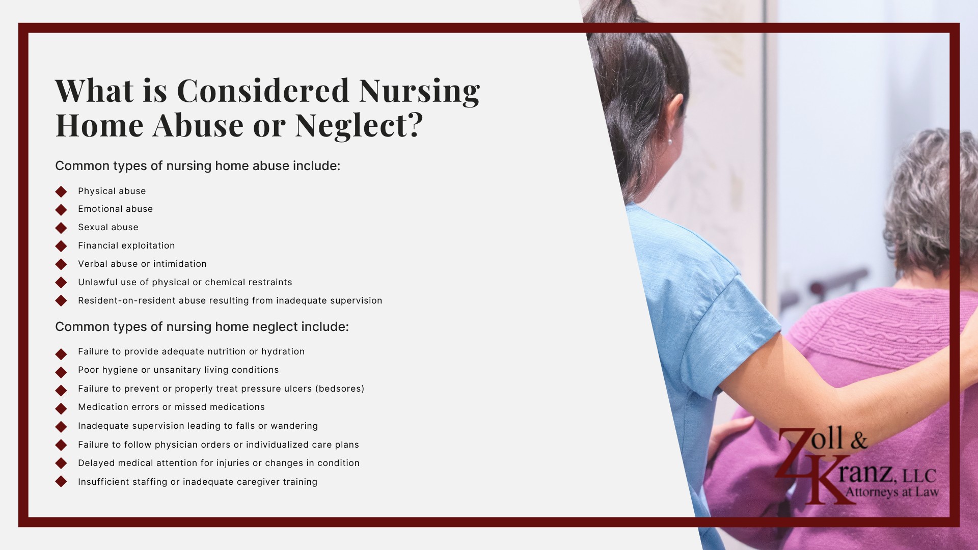 Common Causes of Nursing Home Negligence; What is Considered Nursing Home Abuse or Neglect