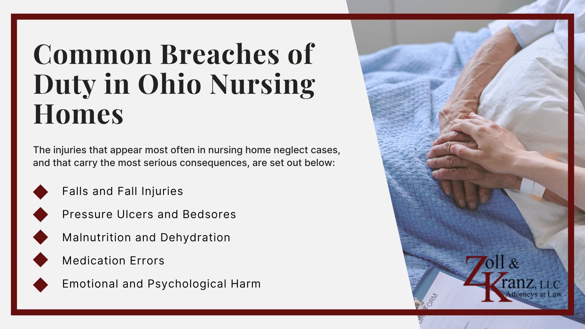 Common Breaches of Duty in Ohio Nursing Homes; Standards of Care Ohio Nursing Homes Must Meet; Federal and Ohio Laws Governing Nursing Home Care; What Is the Duty of Care in a Nursing Home