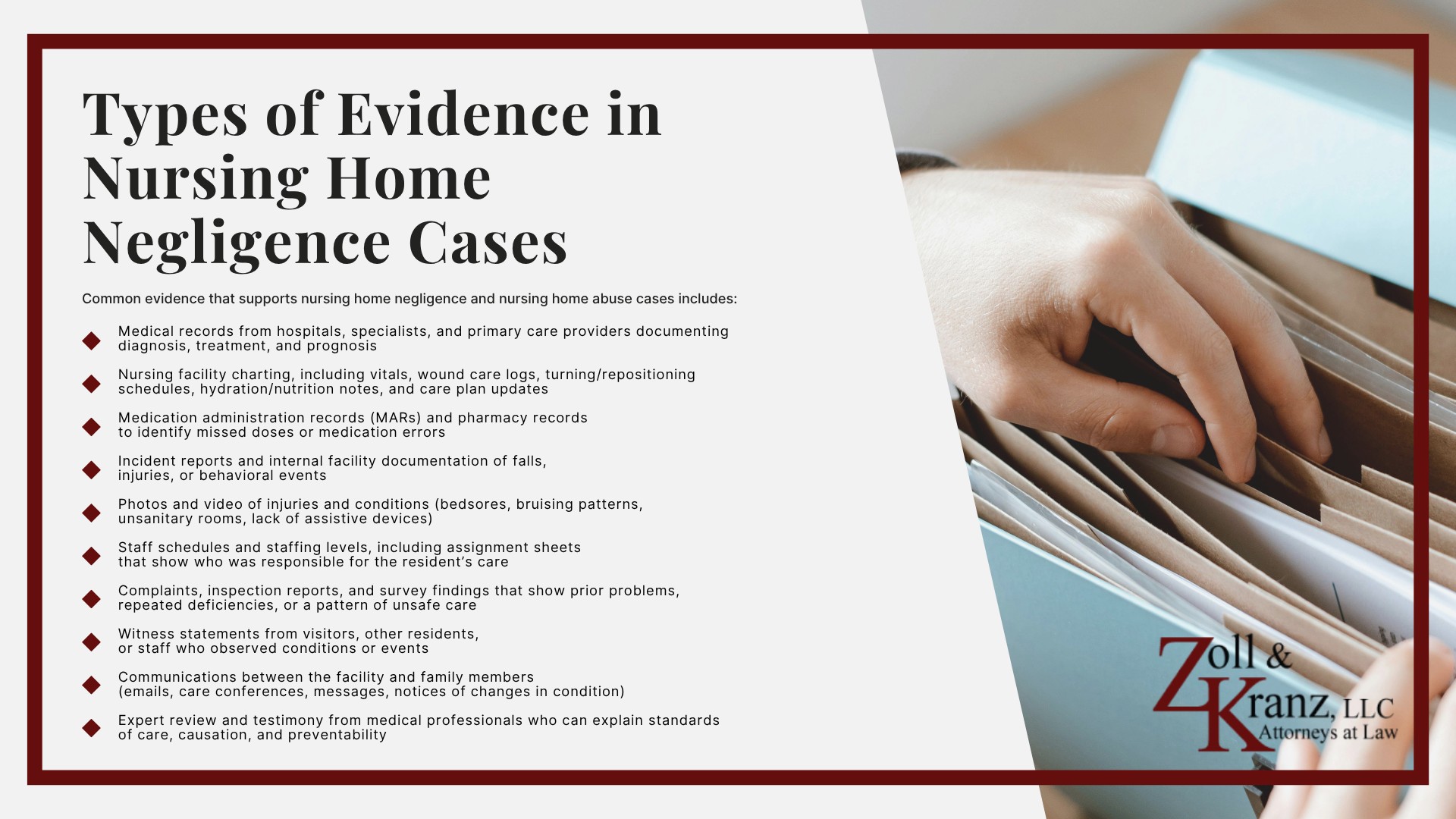 Evidence for Toledo Nursing Home Negligence Claims_ Overview; Types of Evidence in Nursing Home Negligence Cases
