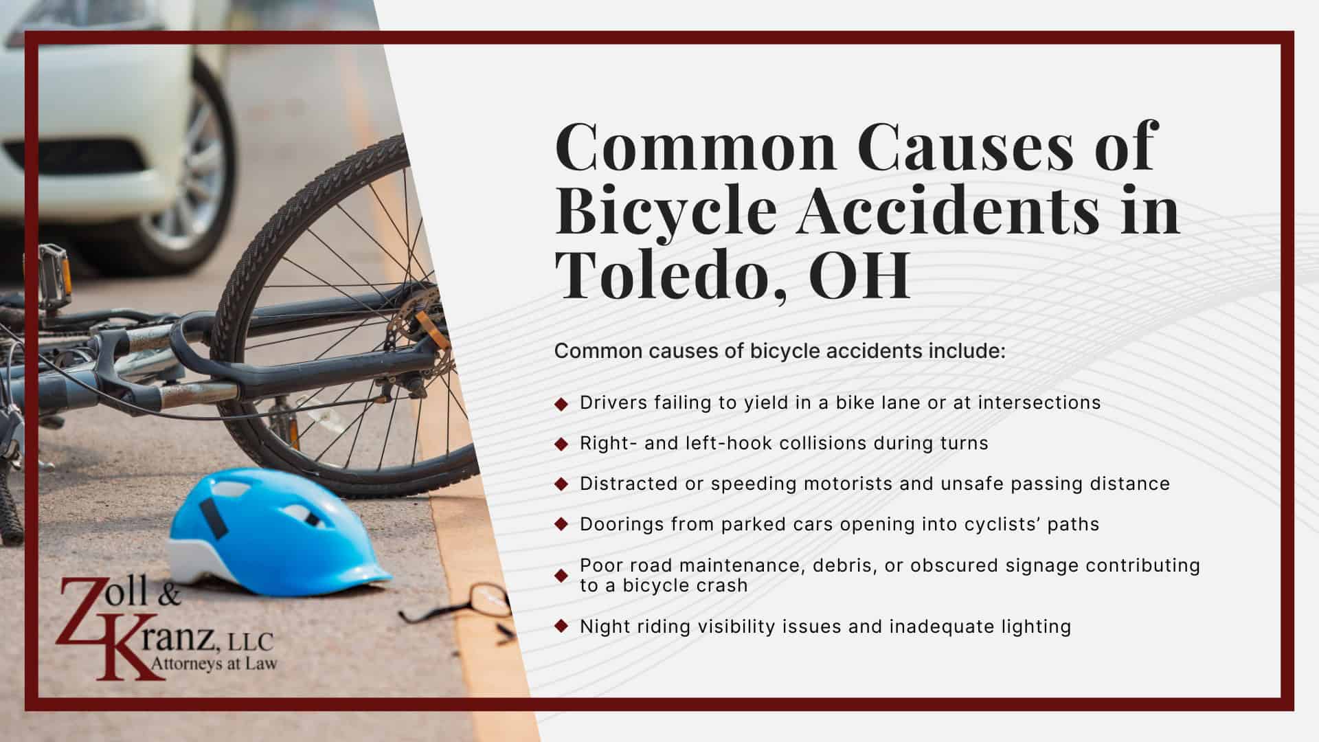 Understanding Bicycle Accident Claims in Toledo, Ohio; Common Causes of Bicycle Accidents in Toledo, OH