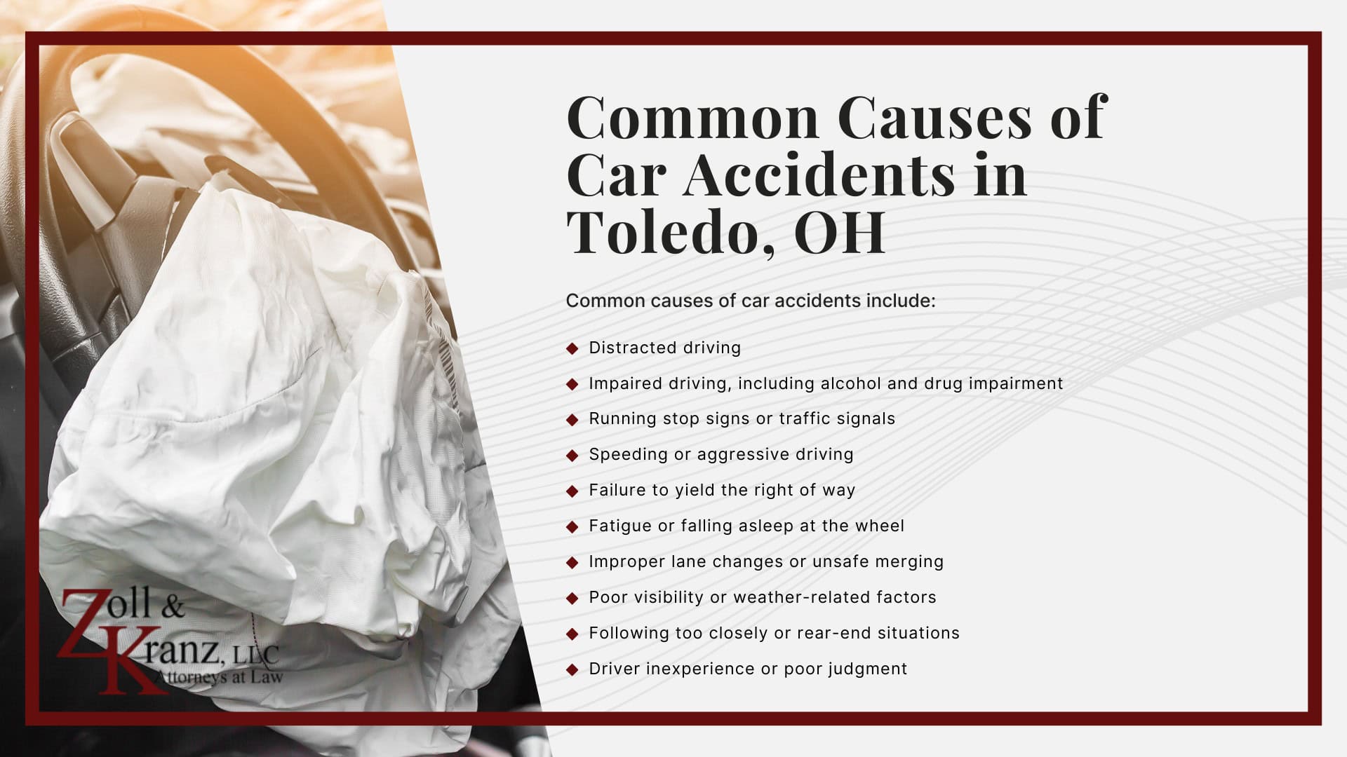 The Car Accident Claims Process in Ohio Explained; Common Causes of Car Accidents in Toledo, OH