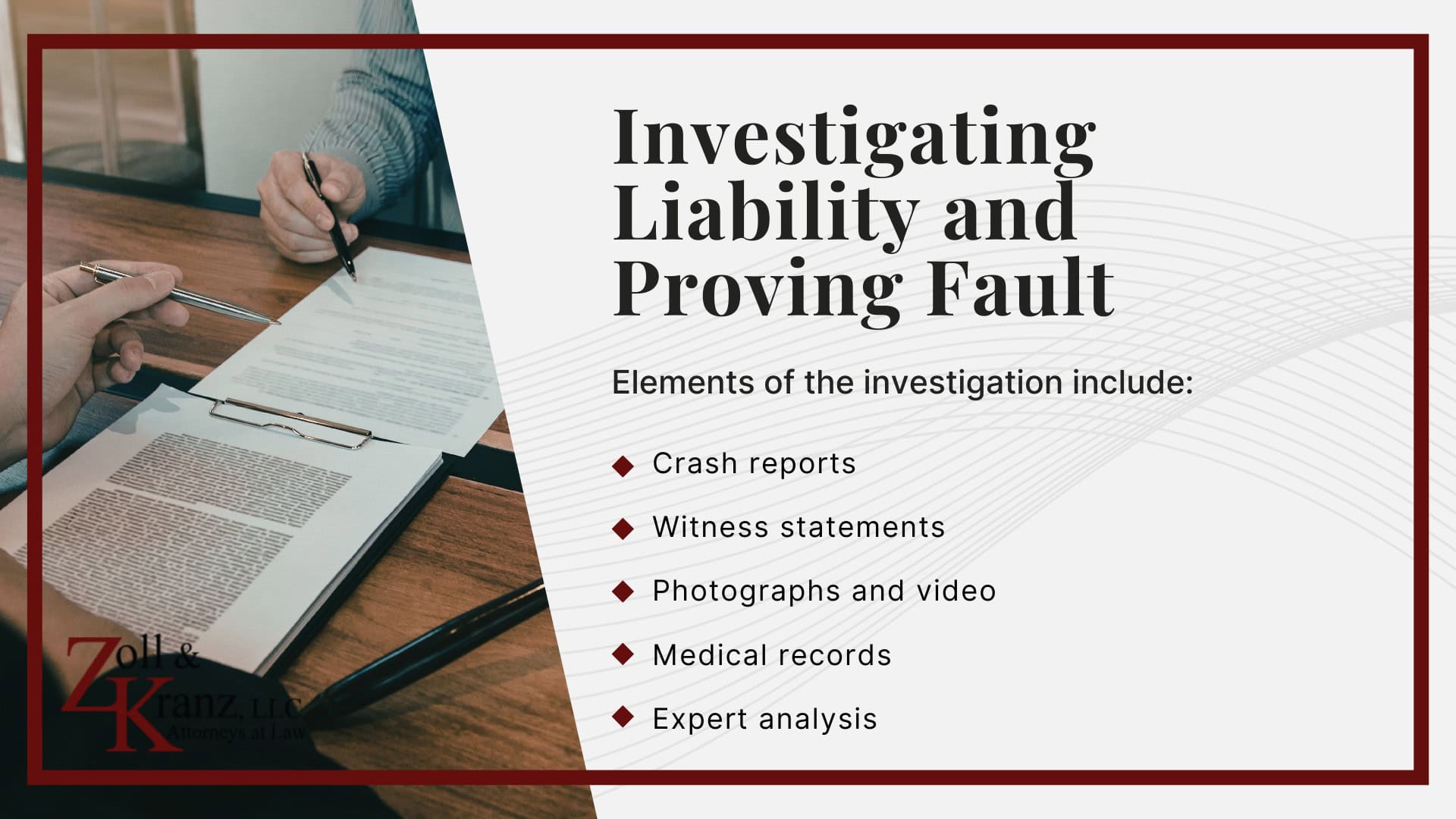 Investigating Liability and Proving Fault; How Our Toledo Car Accident Attorneys Build Strong Cases; Mistakes That Can Hurt Your Personal Injury Claim; Steps to Take After a Car Accident in Toledo, Ohio; The Car Accident Claims Process in Ohio Explained; Common Causes of Car Accidents in Toledo, OH