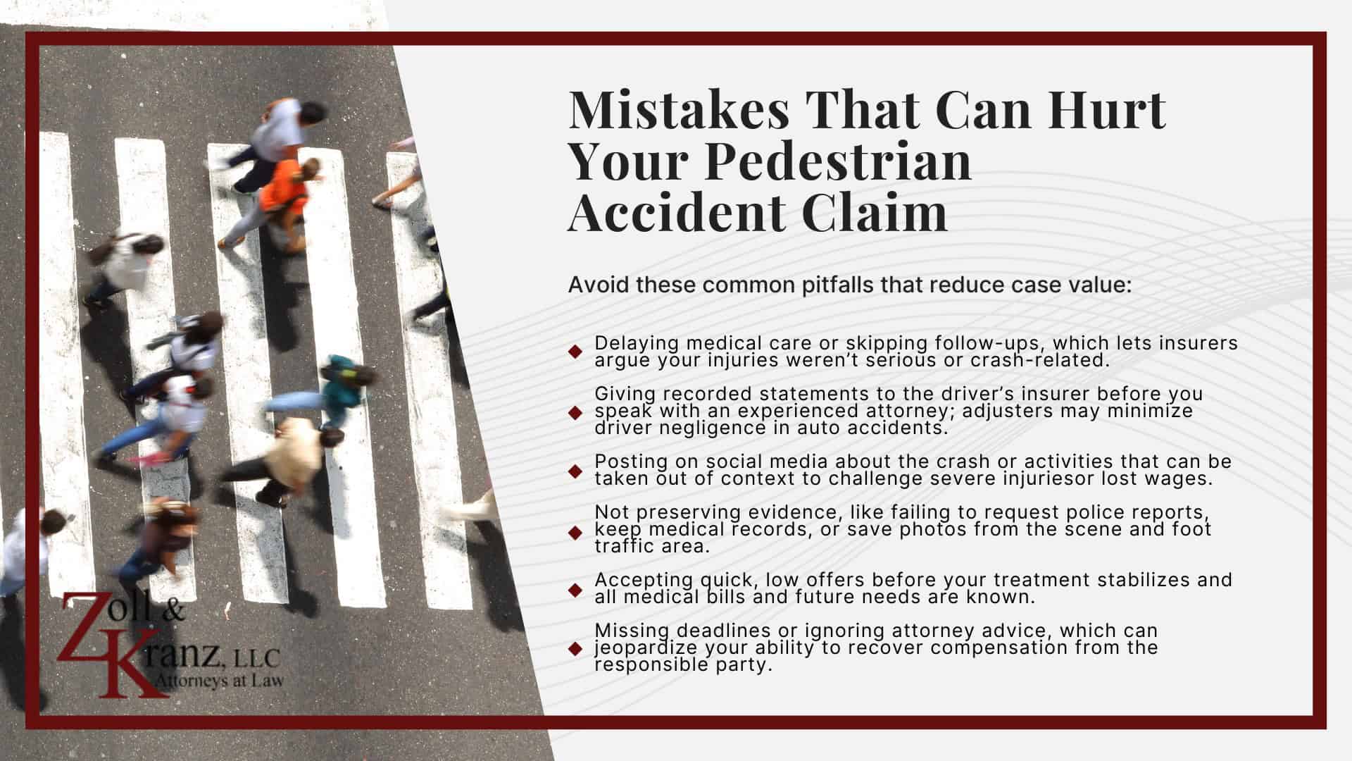 Mistakes That Can Hurt Your Pedestrian Accident Claim; Steps to Take After a Pedestrian Accident in Toledo, Ohio; Understanding Pedestrian Accident Claims in Toledo, Ohio; Common Causes of Pedestrian Accidents in Toledo, OH 
