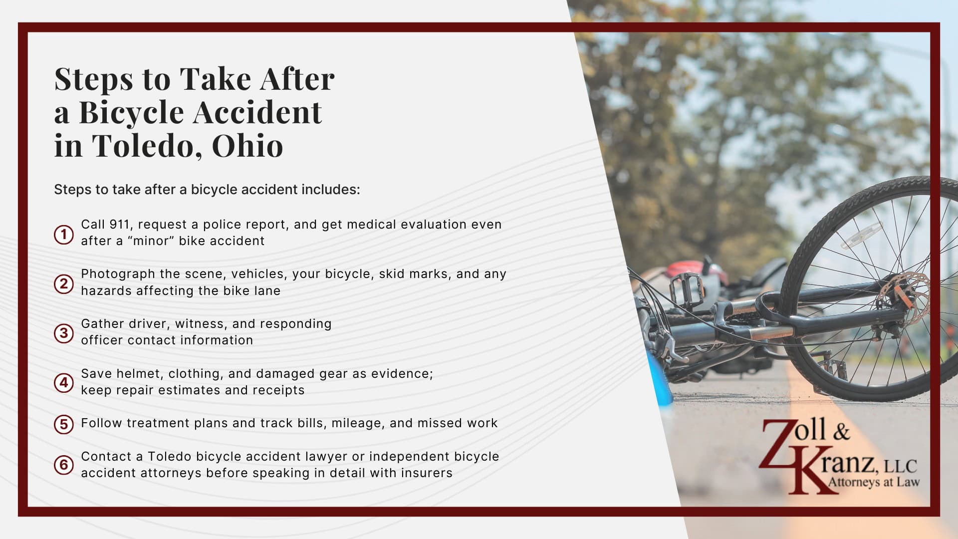Steps to Take After a Bicycle Accident in Toledo, Ohio; Understanding Bicycle Accident Claims in Toledo, Ohio; Common Causes of Bicycle Accidents in Toledo, OH