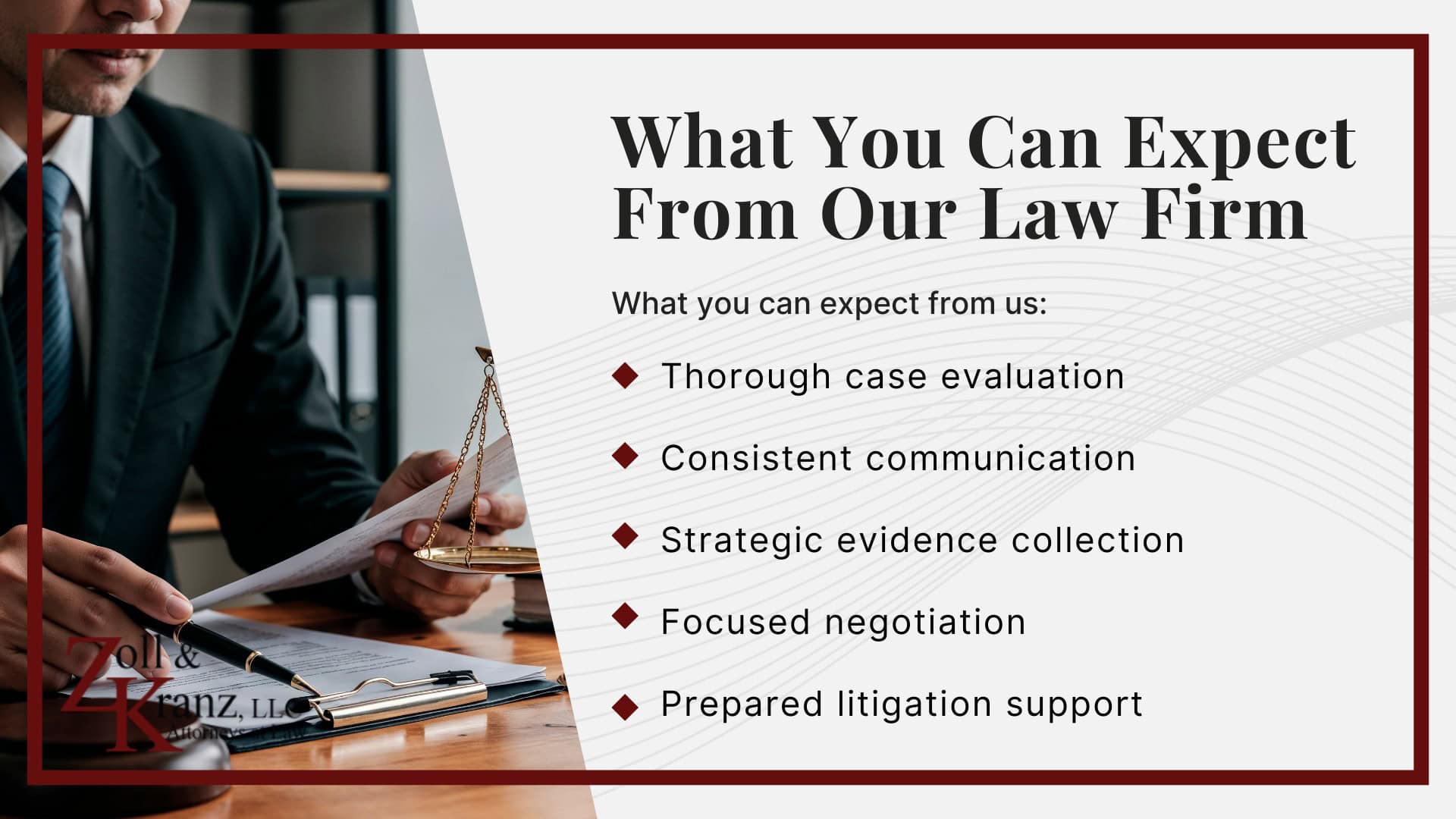 What You Can Expect From Our Law Firm; The Benefits of Working With a Toledo Car Accident Lawyer; Ohio Car Accident Laws You Should Know; Damages Available in a Toledo Car Accident Claim; Gathering Evidence for a Car Accident Case; Investigating Liability and Proving Fault; How Our Toledo Car Accident Attorneys Build Strong Cases; Mistakes That Can Hurt Your Personal Injury Claim; Steps to Take After a Car Accident in Toledo, Ohio; The Car Accident Claims Process in Ohio Explained; Common Causes of Car Accidents in Toledo, OH
