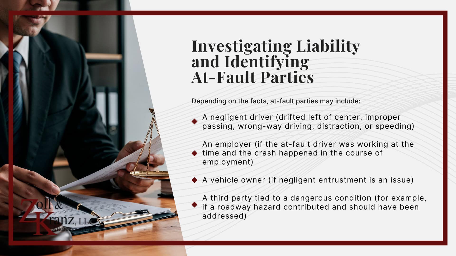 Investigating Liability and Identifying At-Fault Parties