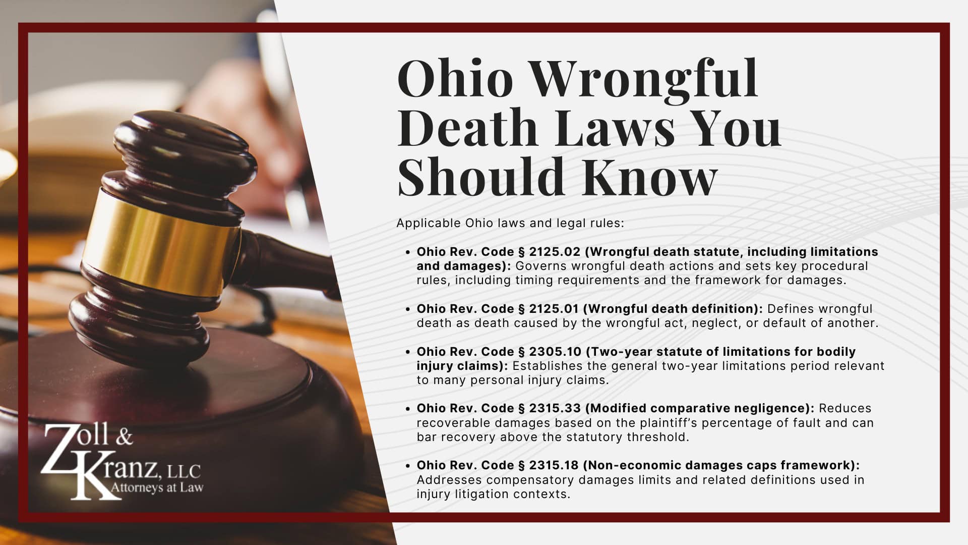 Ohio Wrongful Death Laws You Should Know; Ohio Wrongful Death Laws You Should Know