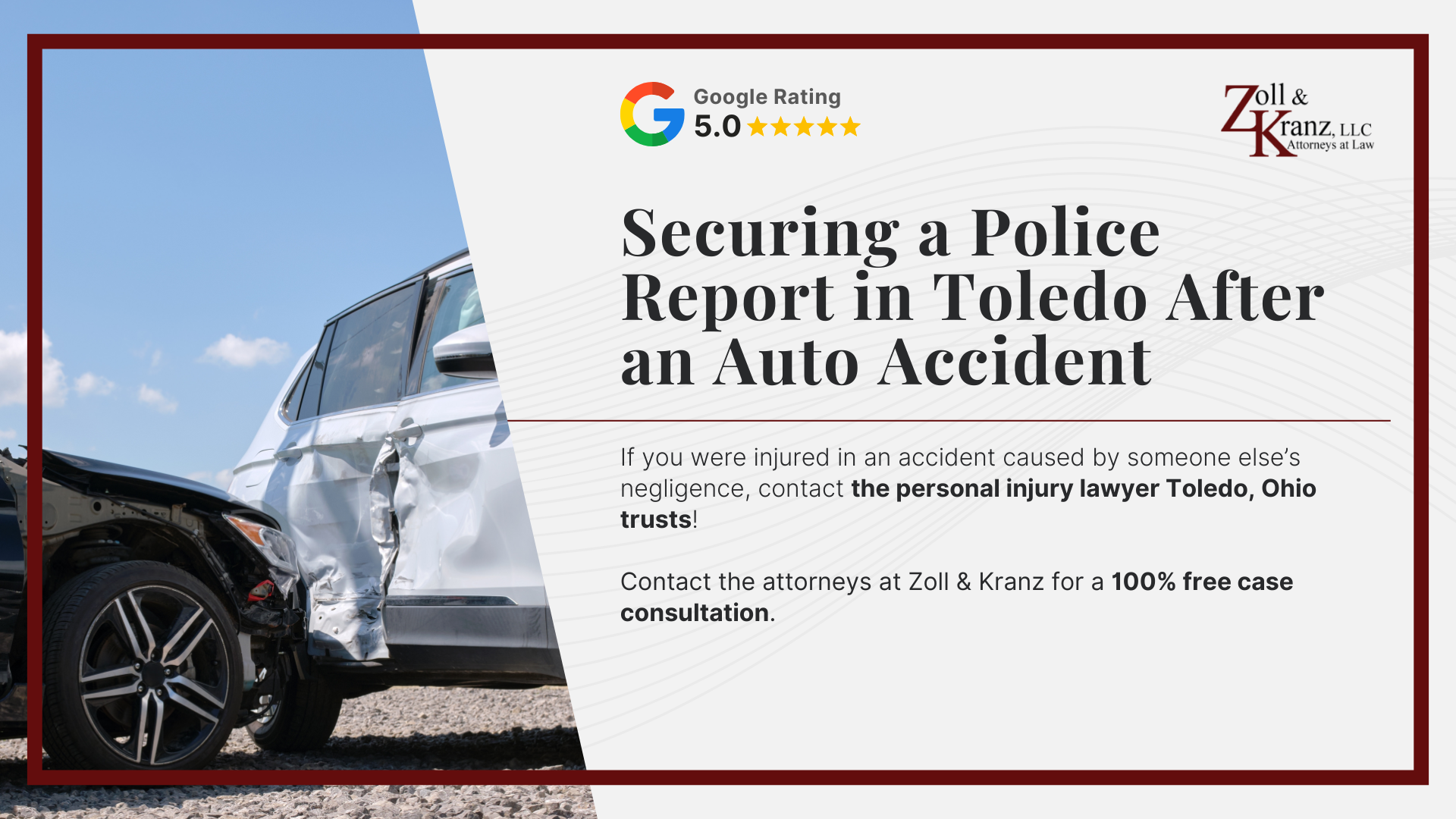 Securing a Police Report in Toledo After an Auto Accident