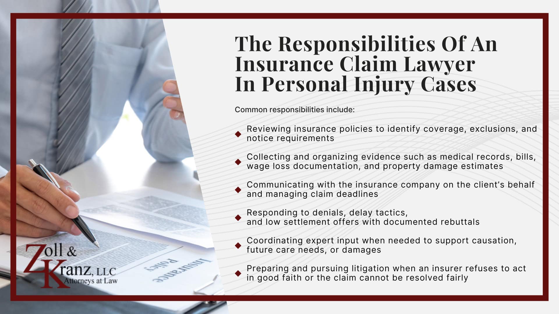 The Responsibilities Of An Insurance Claim Lawyer In Personal Injury Cases; The Role Of Toledo Insurance Claim Attorneys