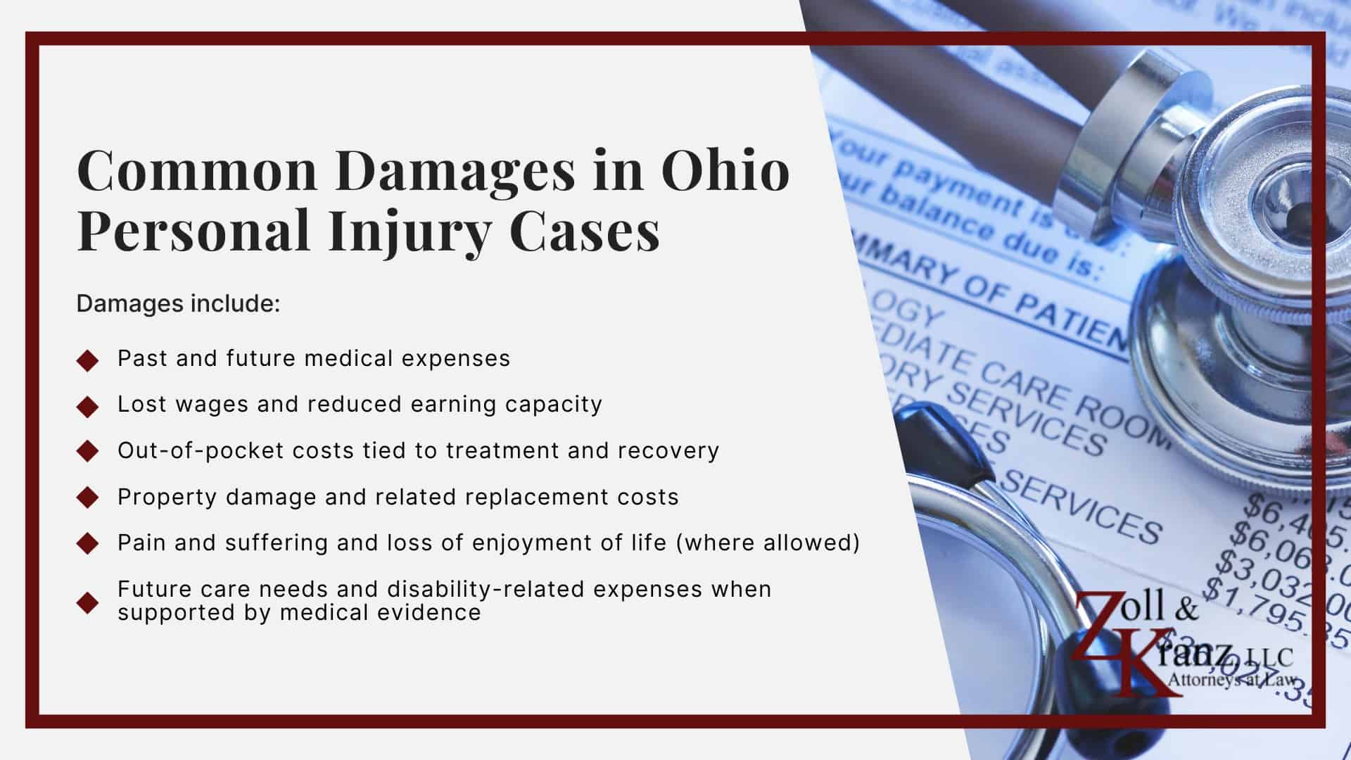 Common Damages in Ohio Personal Injury Cases; Gathering Evidence For Legal Action; Do You Qualify For an Ohio Personal Injury Lawsuit; Common Injuries In Personal Injury Claims; The Legal Process of a Personal Injury Lawsuit; Statute of Limitations In Ohio For Personal Injury Cases; Exceptions to Ohio’s Statute of Limitations; How Our Lawyers Can Assist You In Meeting the Statute of Limitations; Deadlines For Other Types of Cases; Steps To Take For a Personal Injury Lawsuit