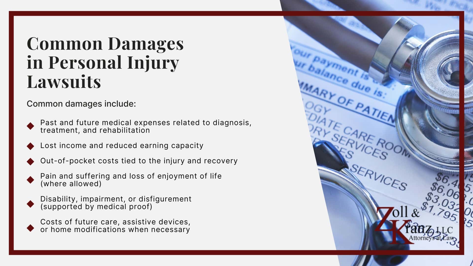 Common Damages in Personal Injury Lawsuits; Gathering Evidence for Personal Injury Lawsuits; Do You Qualify For a Personal Injury Lawsuit; Mistakes That Can Hurt Your Claim; Steps To Take For a Personal Injury Lawsuit; The Legal Process of a Personal Injury Lawsuit; How Much Does It Cost To Hire a Personal Injury Attorney; Understanding Personal Injury Claims