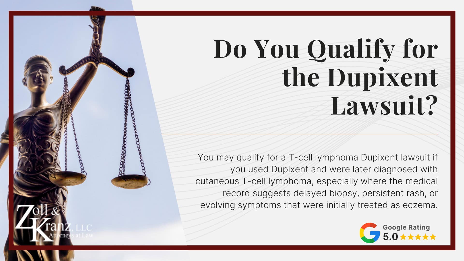Do You Qualify for the Dupixent Lawsuit; Warning Signs of T-Cell Lymphoma; Is Dupixent Linked to Lymphoma; Dupixent Lawsuit Investigation Overview; Who Uses Dupixent; What is Dupixent