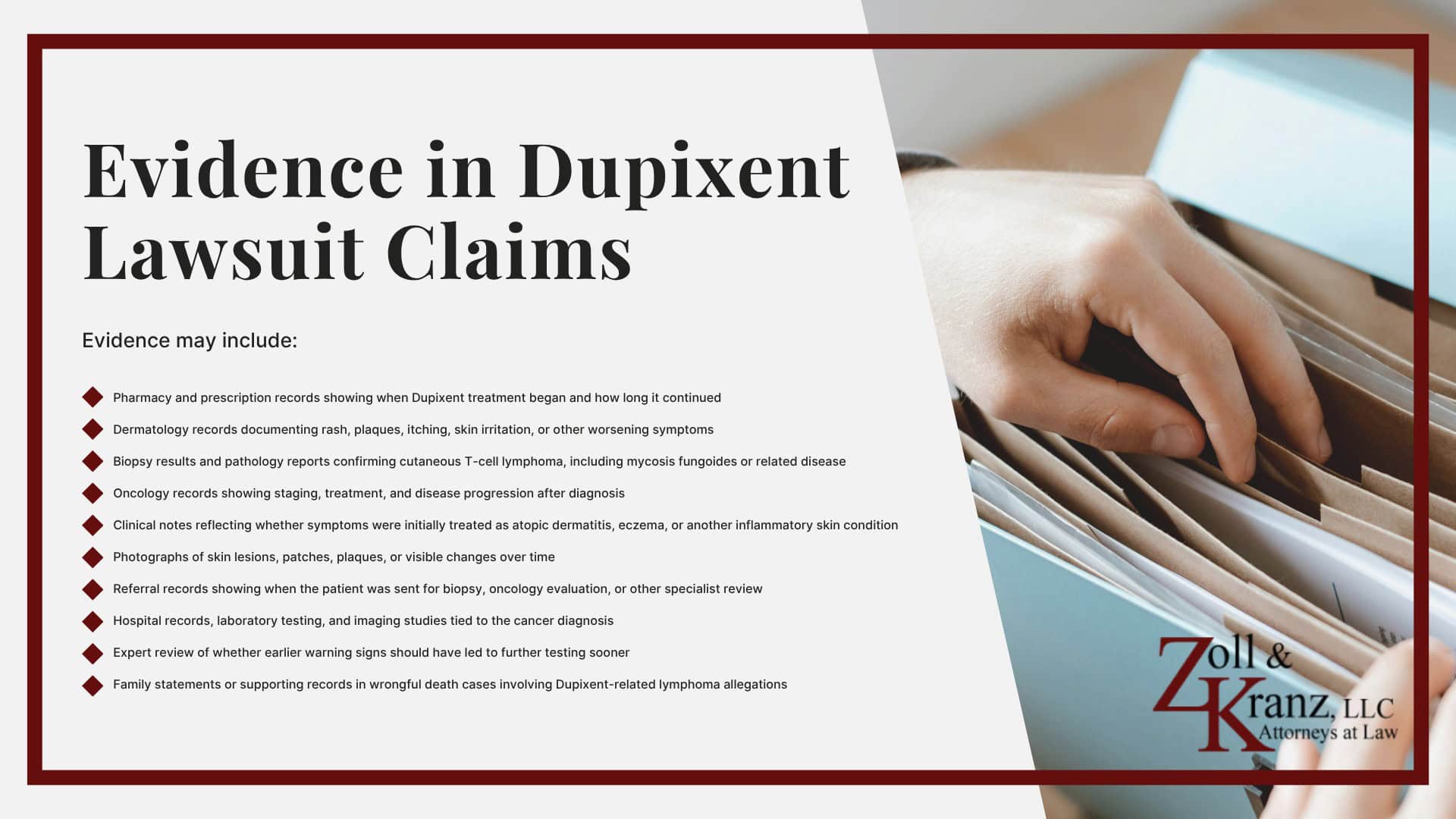 Evidence in Dupixent Lawsuit Claims; Do You Qualify for the Dupixent Lawsuit; Warning Signs of T-Cell Lymphoma; Is Dupixent Linked to Lymphoma; Dupixent Lawsuit Investigation Overview; Who Uses Dupixent; What is Dupixent