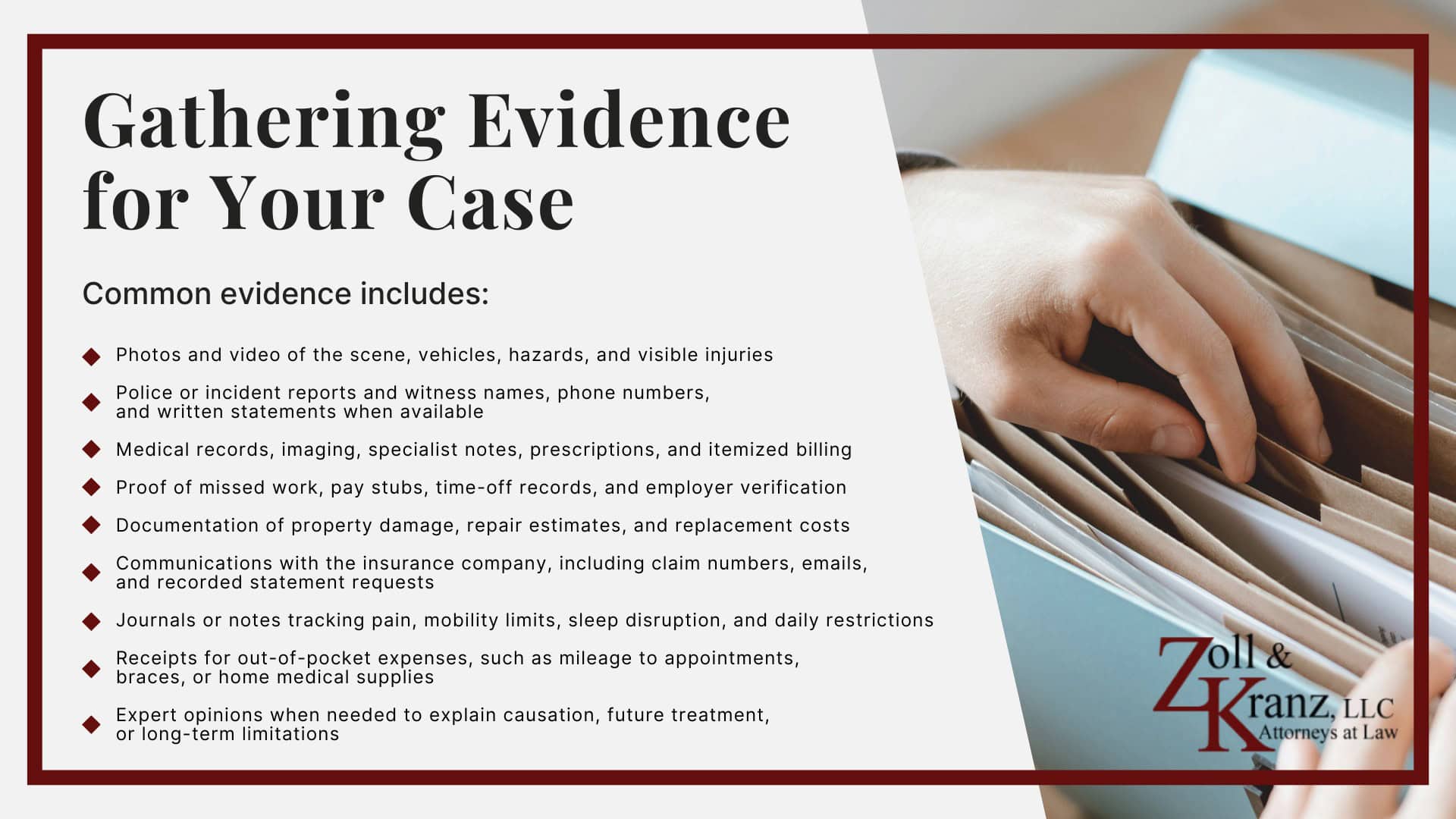 Gathering Evidence for Your Case; Do You Qualify For a Toledo Personal Injury Lawsuit; Types of Toledo Personal Injury Cases; Types of Toledo Personal Injury Cases; Do You Qualify For a Toledo Personal Injury Lawsuit