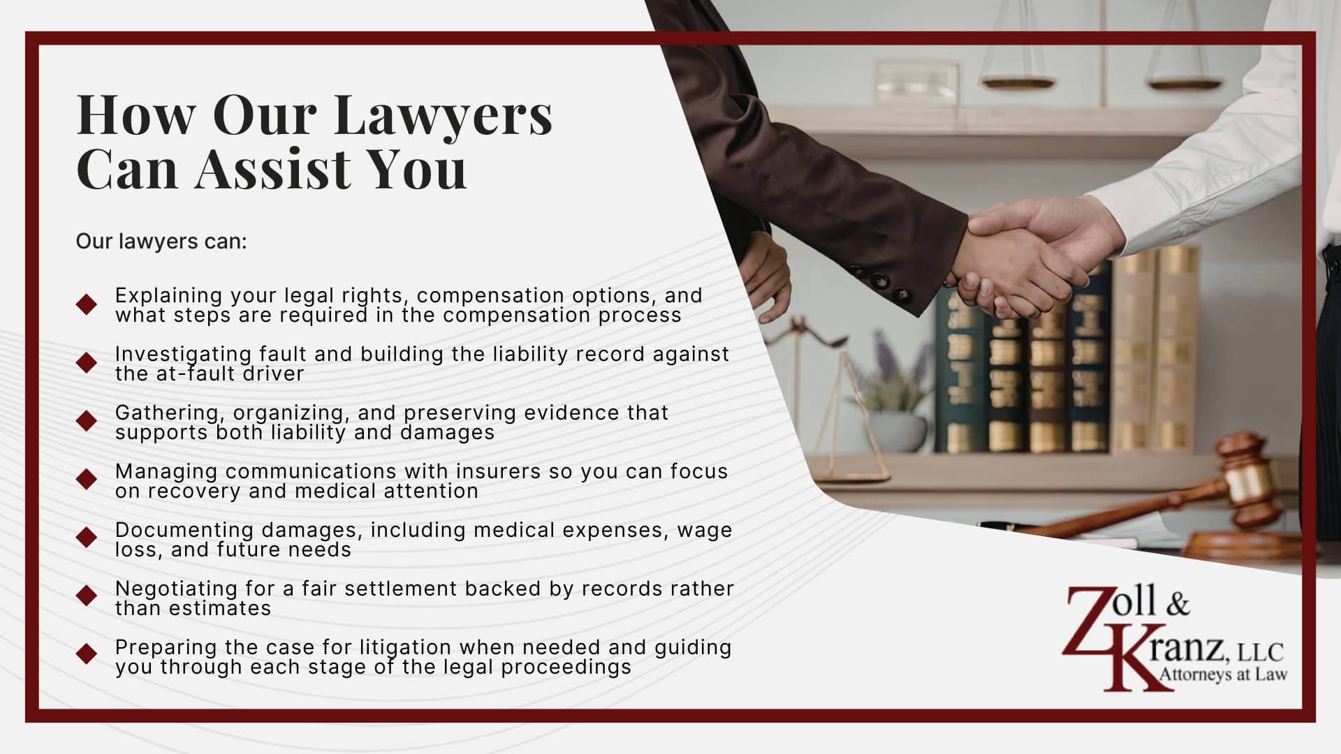 How Our Lawyers Can Assist You; The Legal Process of Toledo Auto Accident Cases; Evidence in Auto Accident Cases in Toledo;  Types of Evidence in Auto Accident Cases; Preserving Evidence After an Auto Accident