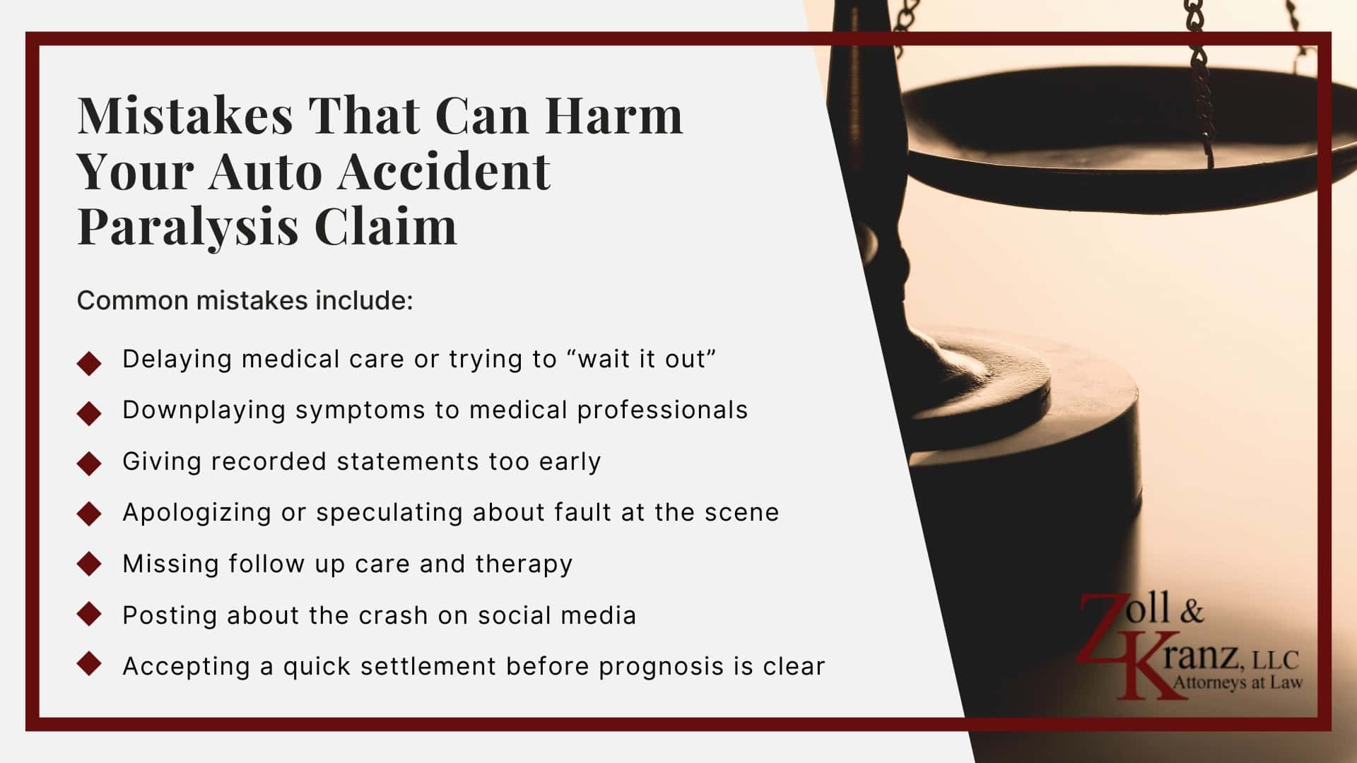 Mistakes That Can Harm Your Auto Accident Paralysis Claim; Steps Injury Victims Should Take Immediately After an Accident; Investigating Liability and Identifying At-Fault Parties; How Our Toledo Auto Accident Attorneys Build Strong Cases; Types of Car Accidents That Often Lead to Paralysis; Understanding Auto Accident Paralysis Claims in Toledo, Ohio; Injuries Associated with Paralysis 