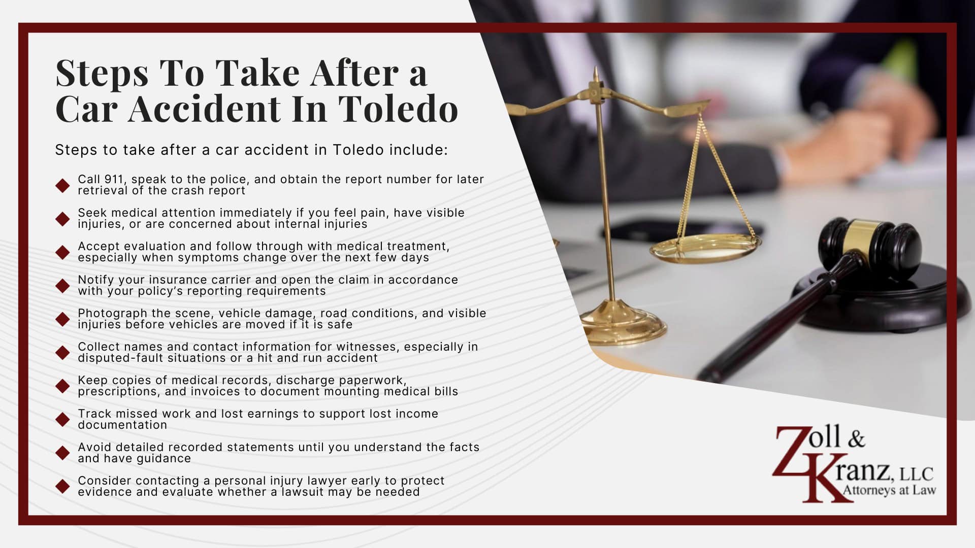 Steps To Take After a Car Accident In Toledo; Steps To Take After a Car Accident In Toledo