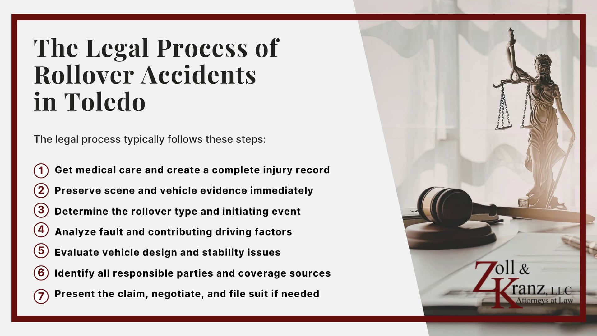 The Legal Process of Rollover Accidents in Toledo; Understanding Rollover Accident Claims in Toledo, Ohio; Common Causes of Rollover Accidents