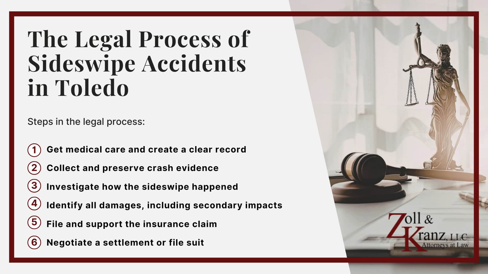 The Legal Process of Sideswipe Accidents in Toledo; How Our Toledo Car Accident Attorneys Build Strong Cases; Understanding Sideswipe Accidents Claims in Toledo, Ohio;  How Sideswipe Accidents Occur