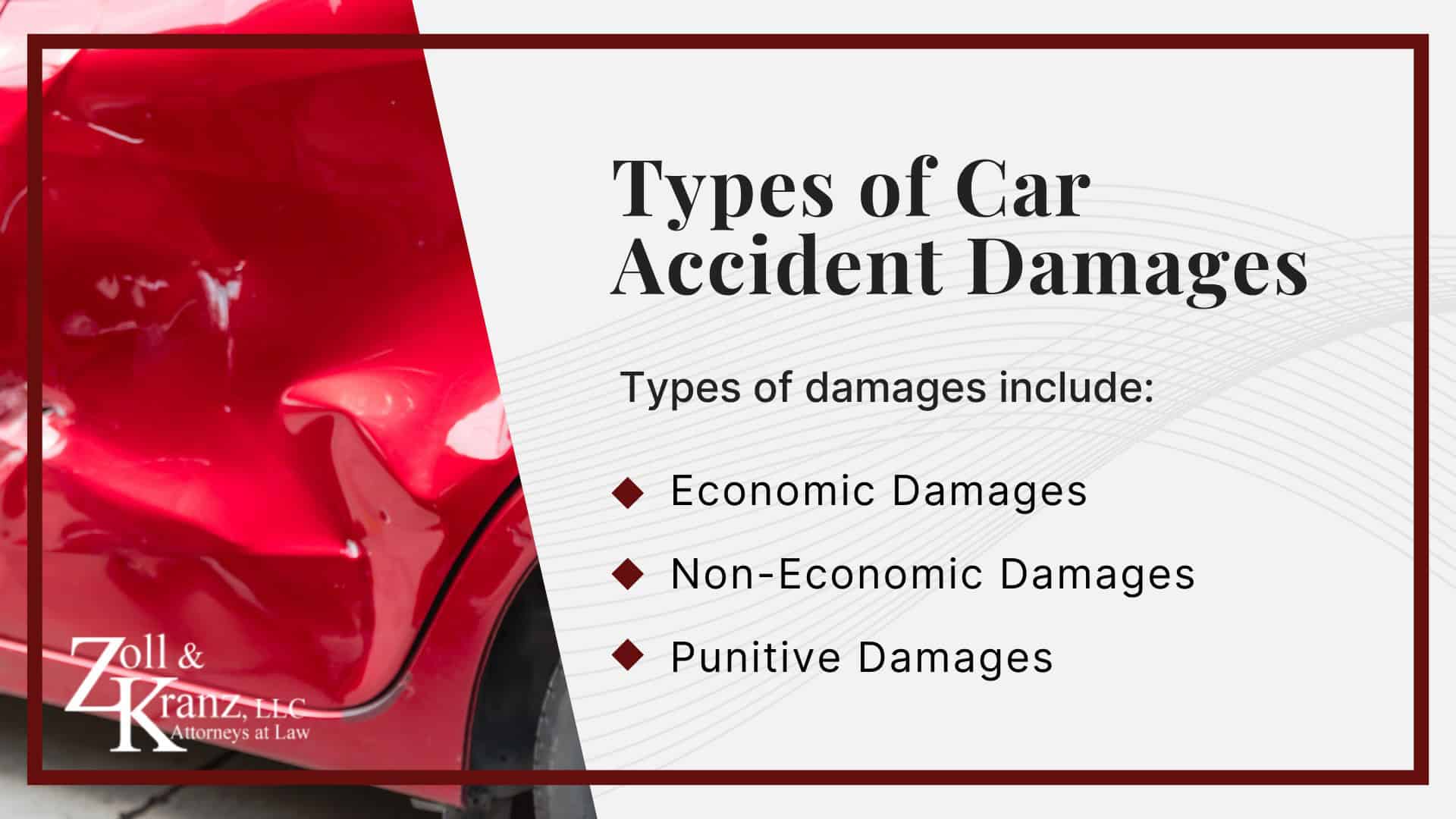 Damages in Car Accident Cases; Types of Car Accident Damages