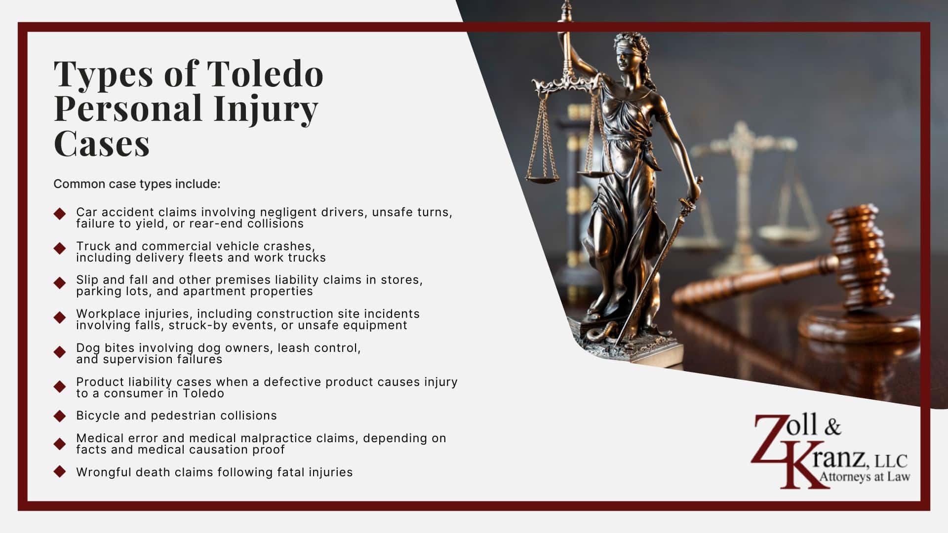 Types of Toledo Personal Injury Cases; Types of Toledo Personal Injury Cases