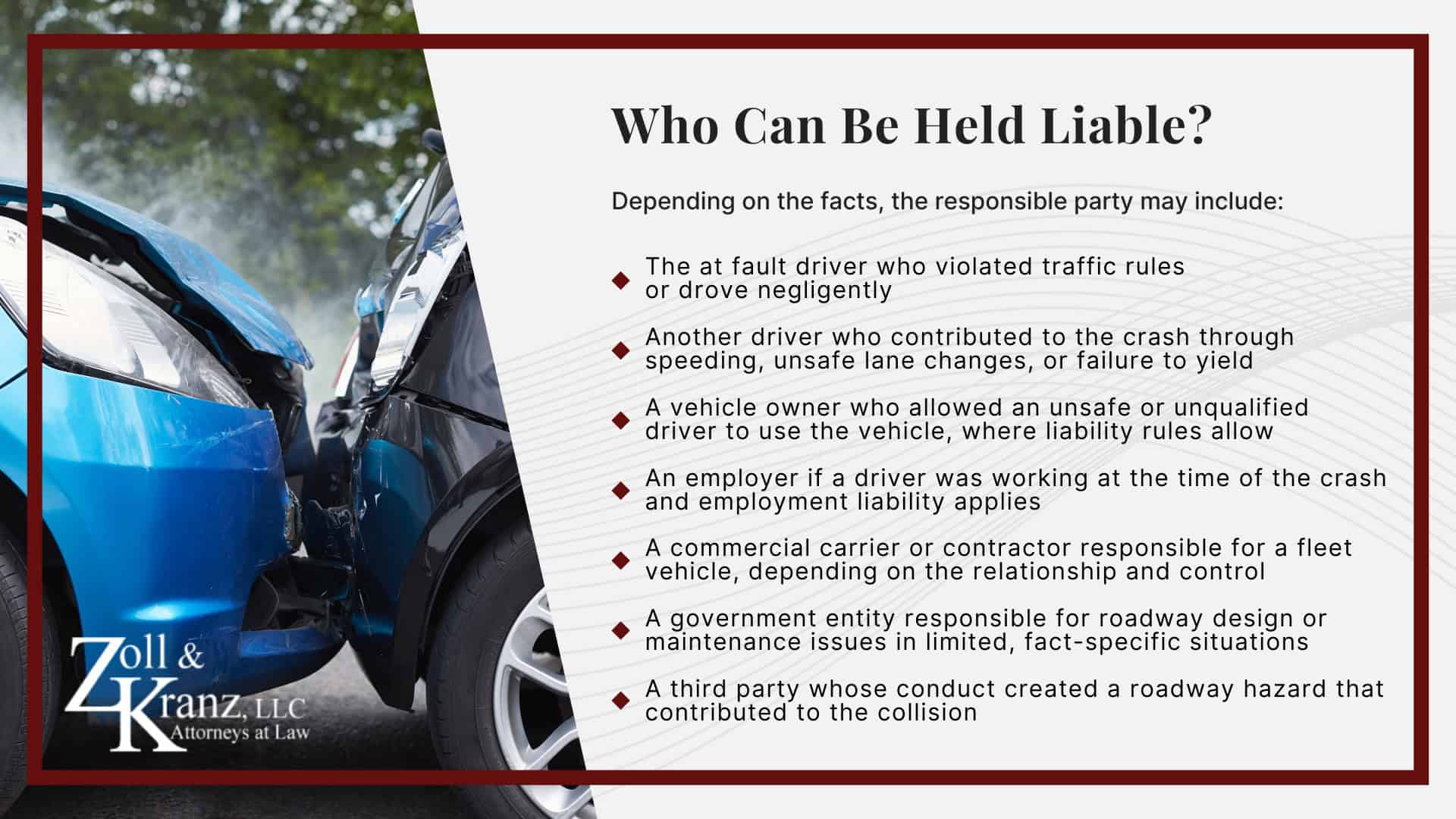 Determining Fault in Car Accident Cases; How is Fault Determined; Who Can Be Held Liable