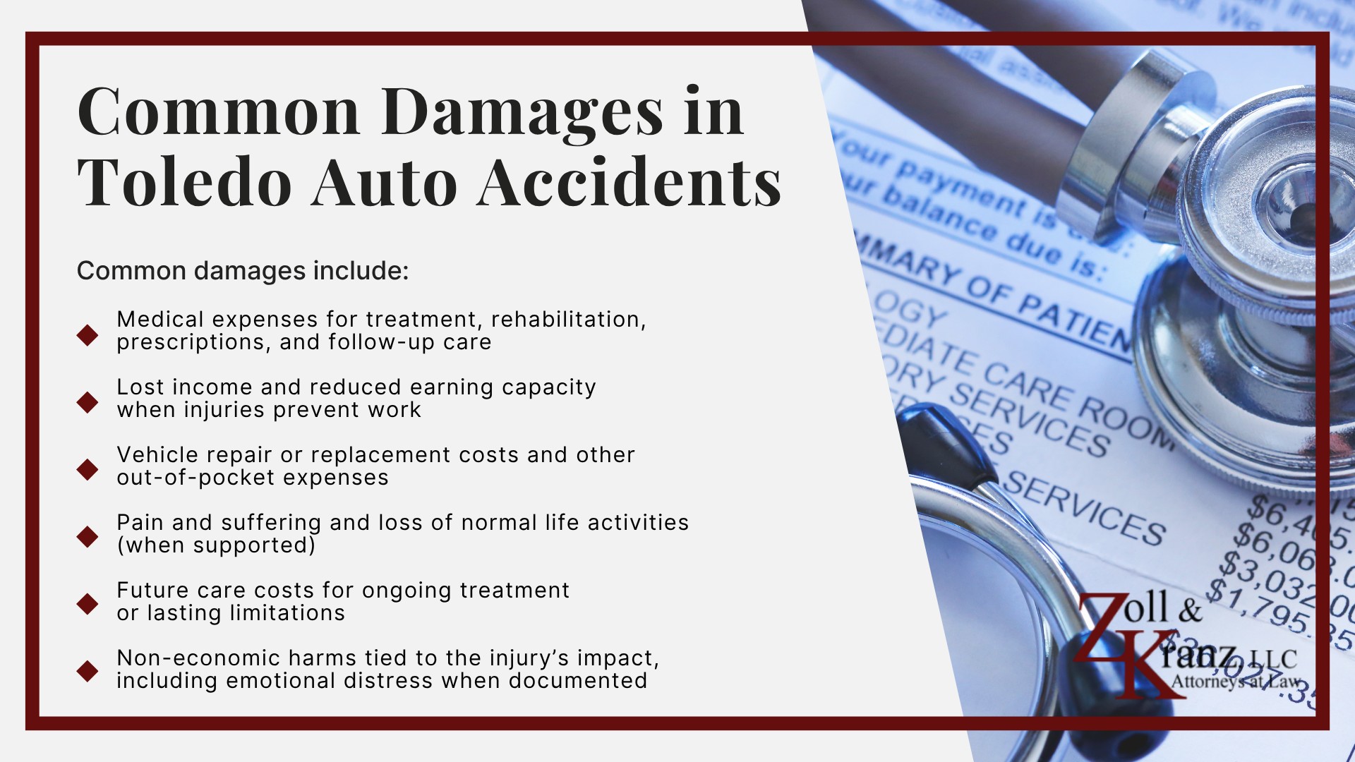 Common Damages in Toledo Auto Accidents; Gathering Evidence for Your Case; Do You Qualify For a Toledo Auto Accident Lawsuit; How a Toledo Auto Accident Attorney Can Help You; Steps to Take After a Toledo Auto Accident; The Legal Process For Toledo Auto Accidents; Statute of Limitations For Auto Accidents in Toledo, Ohio; Factors That Can Affect the Filing Deadline; Consequences of Missing the Statute of Limitations
