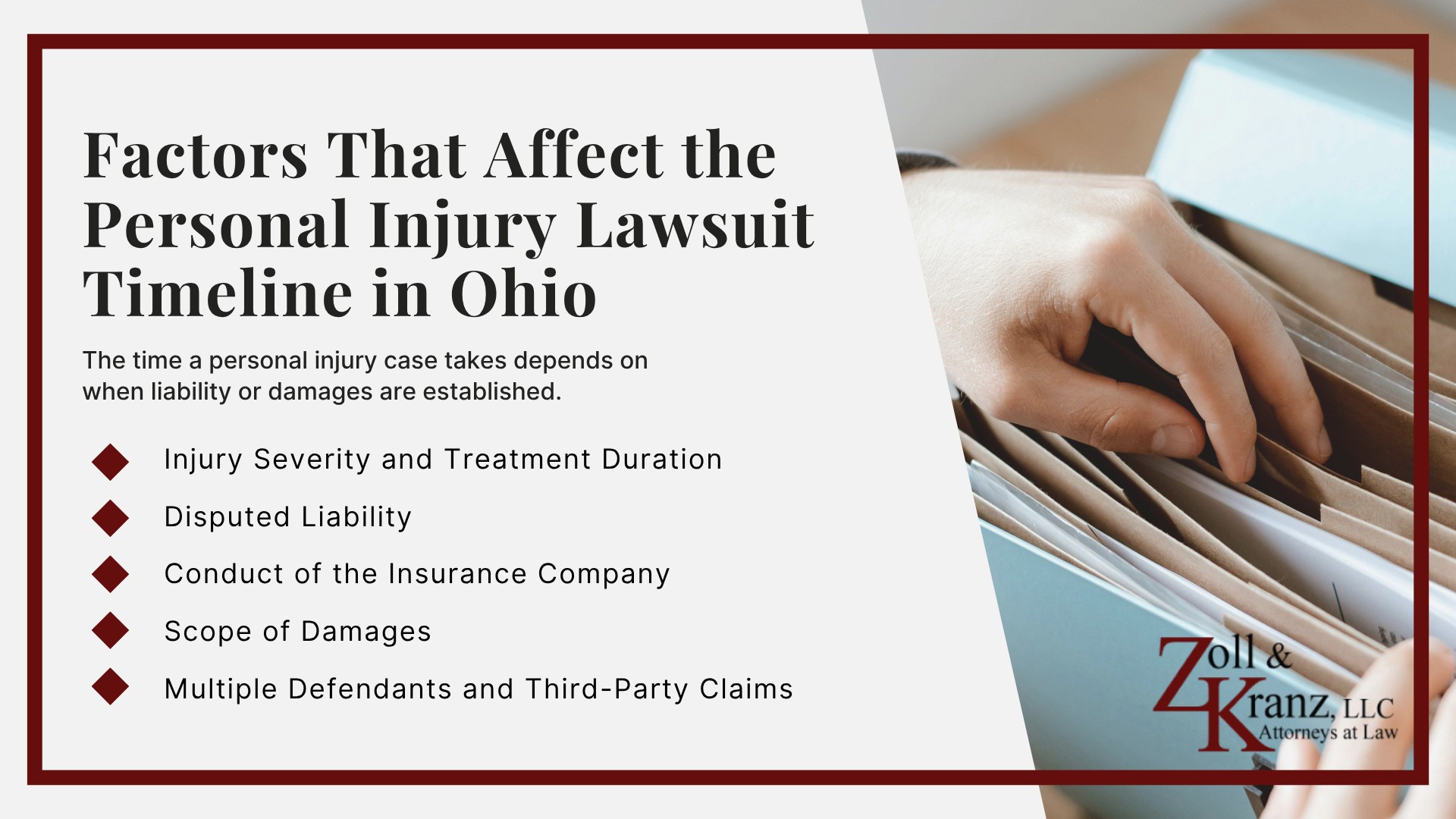 Factors That Affect the Personal Injury Lawsuit Timeline in Ohio; Stages of an Ohio Personal Injury Lawsuit