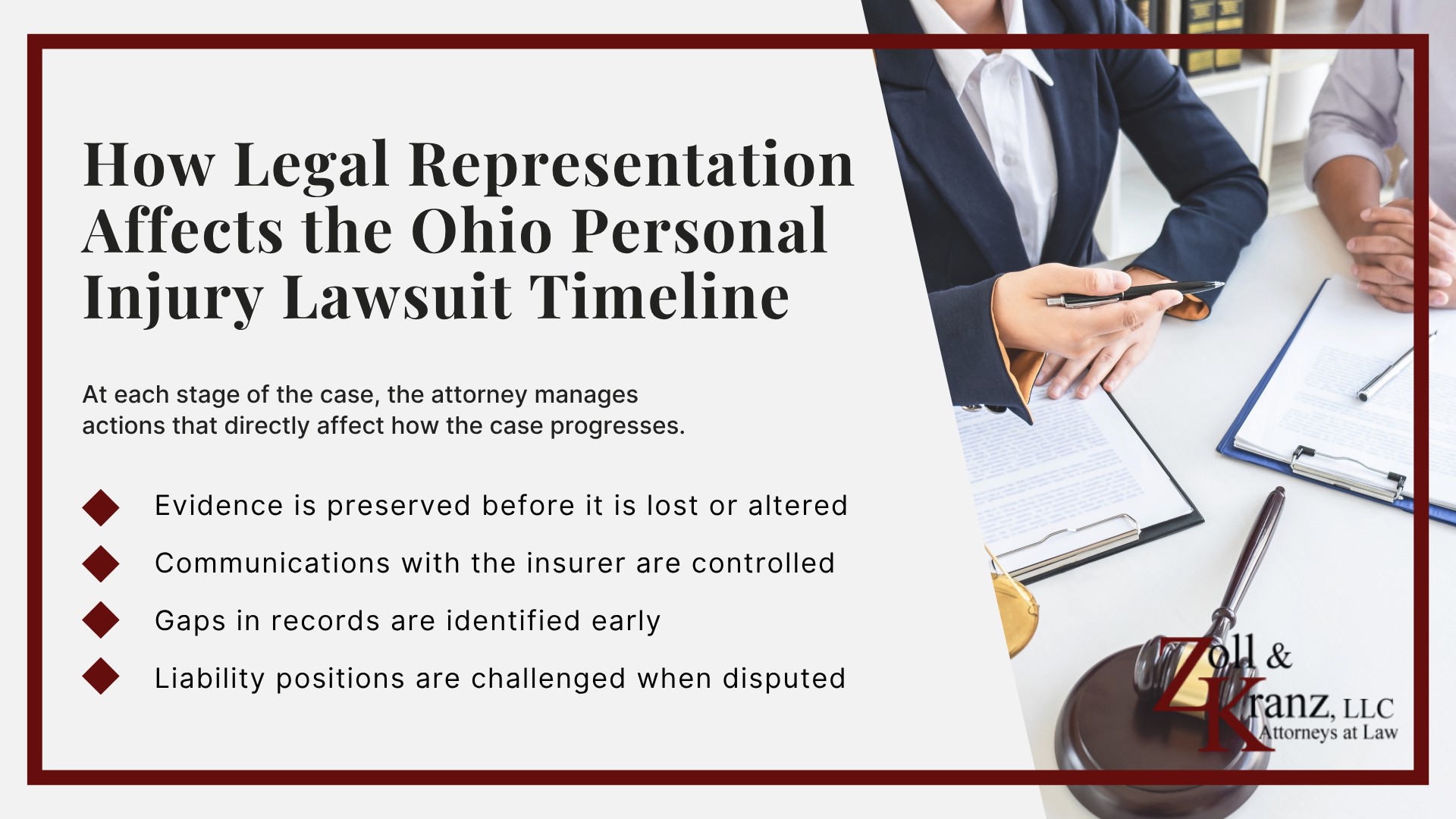 How Legal Representation Affects the Ohio Personal Injury Lawsuit Timeline; Factors That Affect the Personal Injury Lawsuit Timeline in Ohio; Stages of an Ohio Personal Injury Lawsuit
