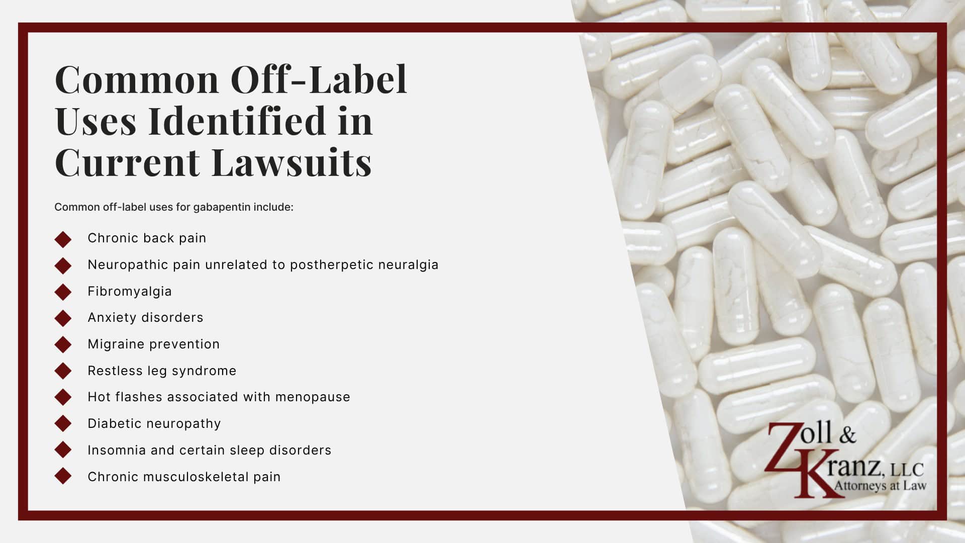 Common Off-Label Uses Identified in Current Lawsuits; FDA-Approved Uses for Gabapentin; What Is Gabapentin; Gabapentin Lawsuit for Cognitive Impairment and Dementia Risk