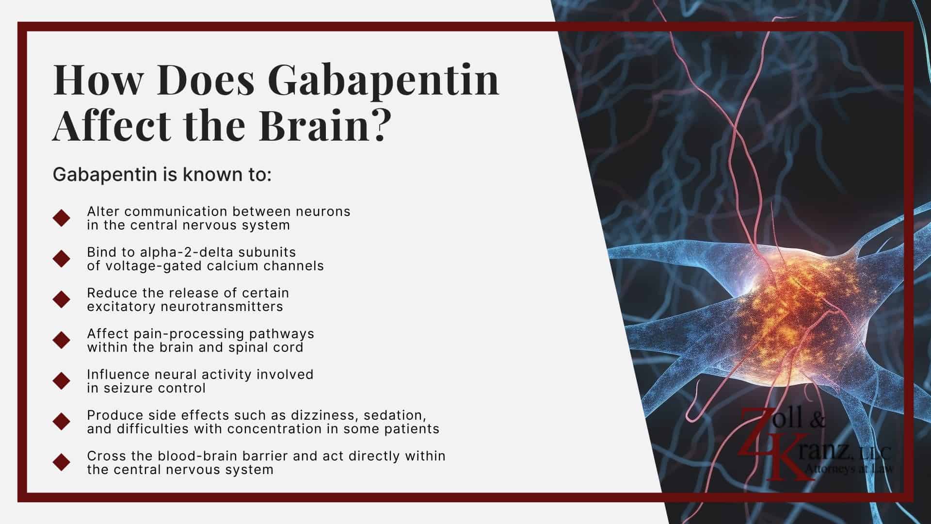 How Does Gabapentin Affect the Brain; Common Off-Label Uses Identified in Current Lawsuits; FDA-Approved Uses for Gabapentin; What Is Gabapentin; Gabapentin Lawsuit for Cognitive Impairment and Dementia Risk