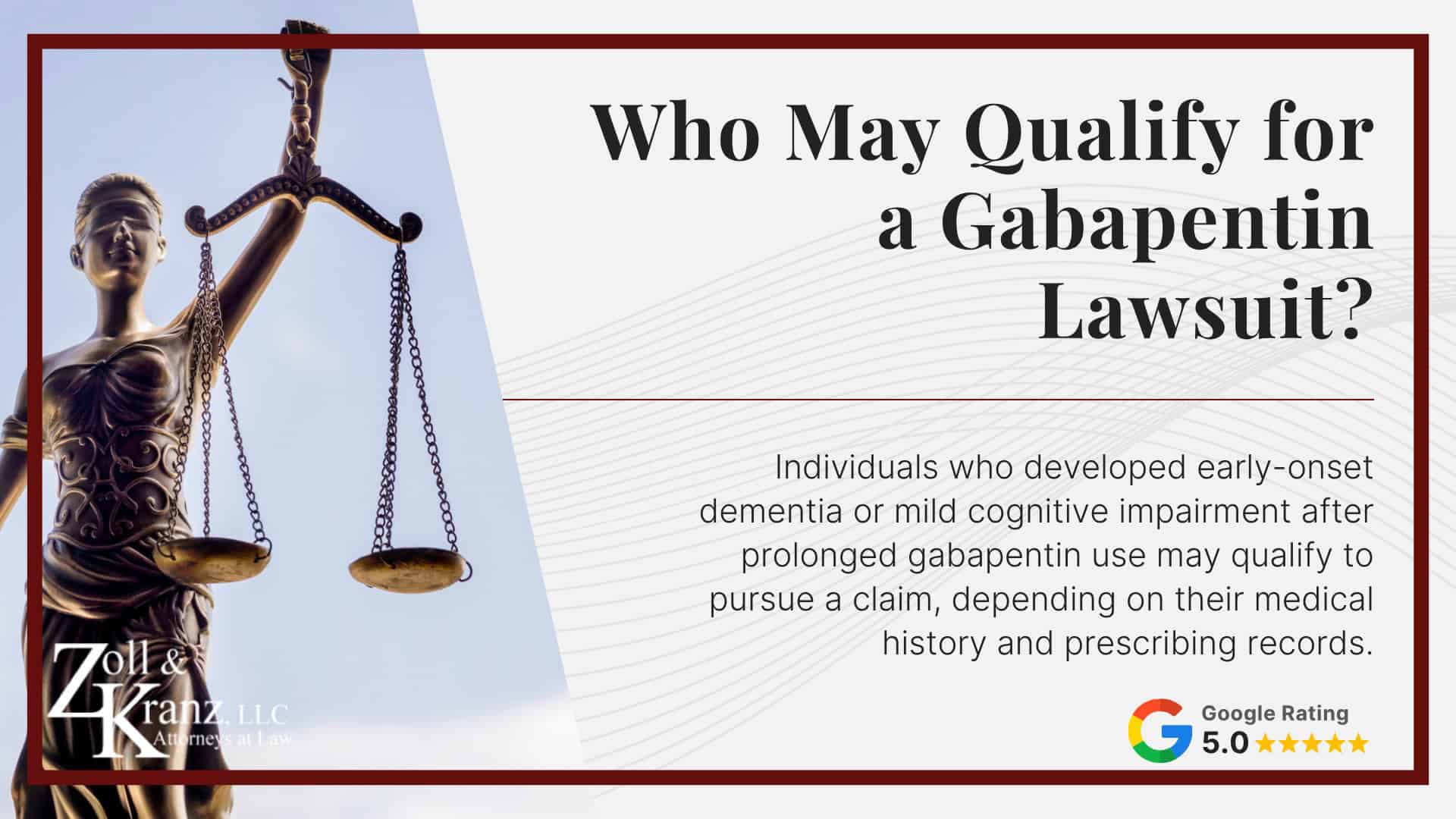Who May Qualify for a Gabapentin Lawsuit; How Dementia Affects Memory, Reasoning, and Daily Functioning; What Is Mild Cognitive Impairment; Understanding Dementia, Mild Cognitive Impairment, and Memory Loss; How Does Gabapentin Affect the Brain; Common Off-Label Uses Identified in Current Lawsuits; FDA-Approved Uses for Gabapentin; What Is Gabapentin; Gabapentin Lawsuit for Cognitive Impairment and Dementia Risk