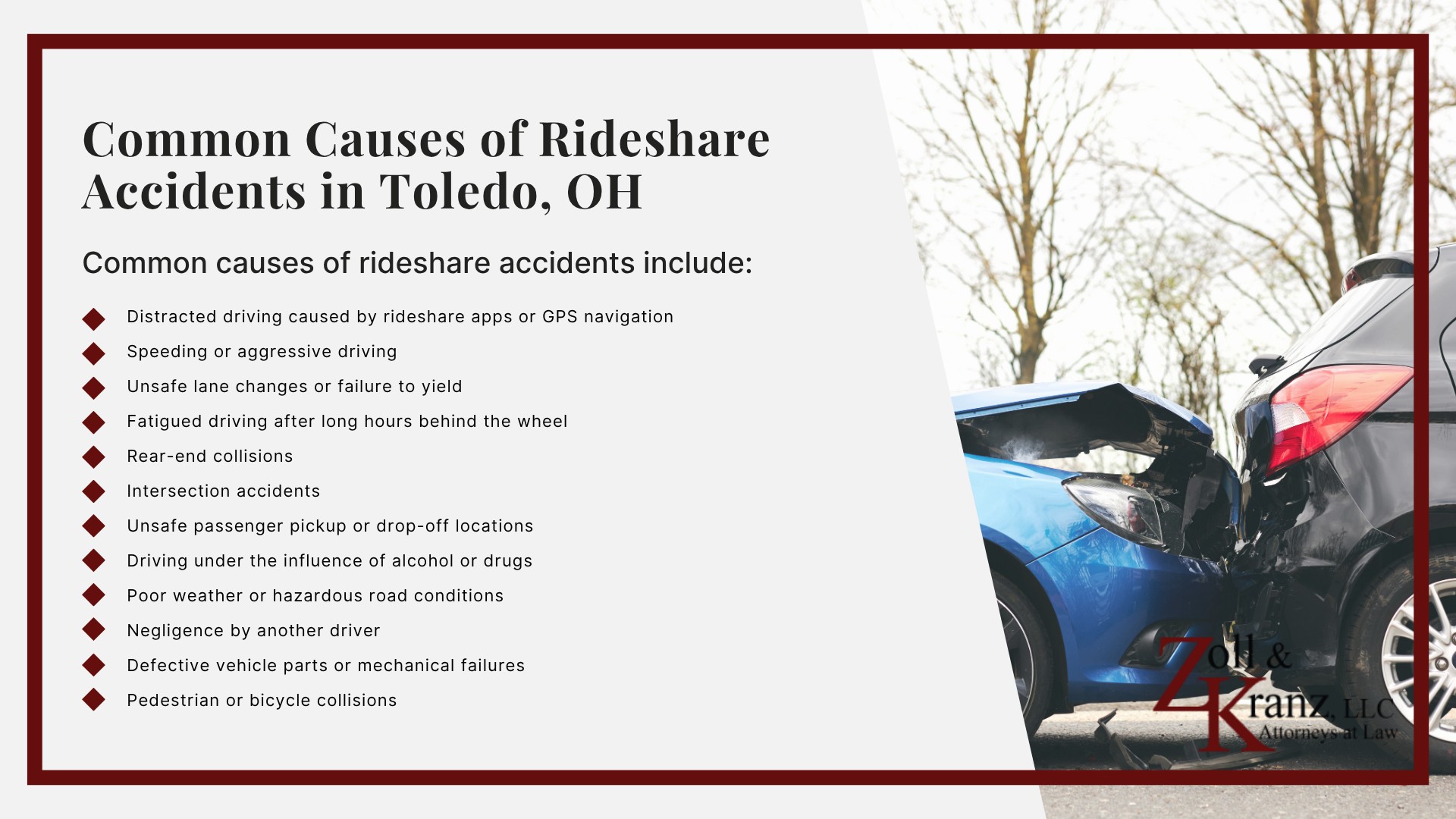 Understanding Rideshare Accident Claims in Toledo, Ohio; Common Causes of Rideshare Accidents in Toledo, OH