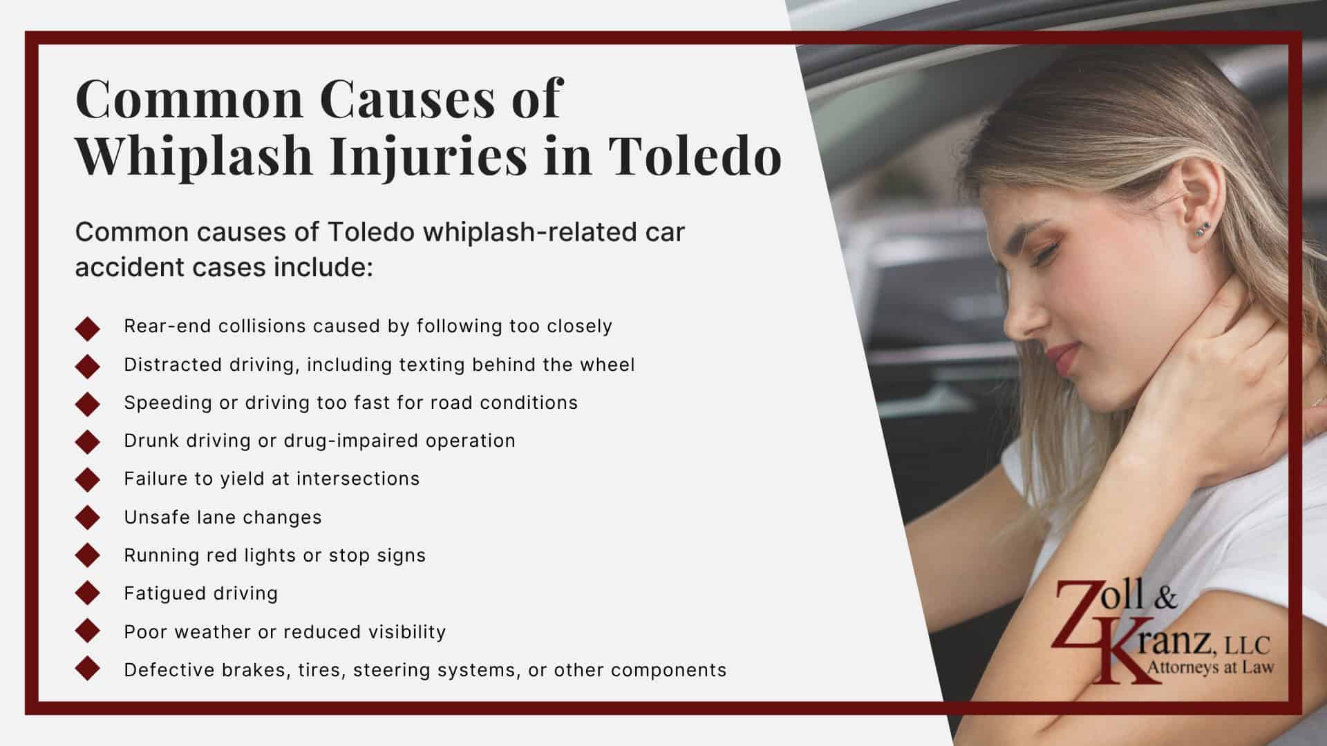 Common Causes of Whiplash Injuries in Toledo; What Is Whiplash; How Whiplash Happens in Car Accidents