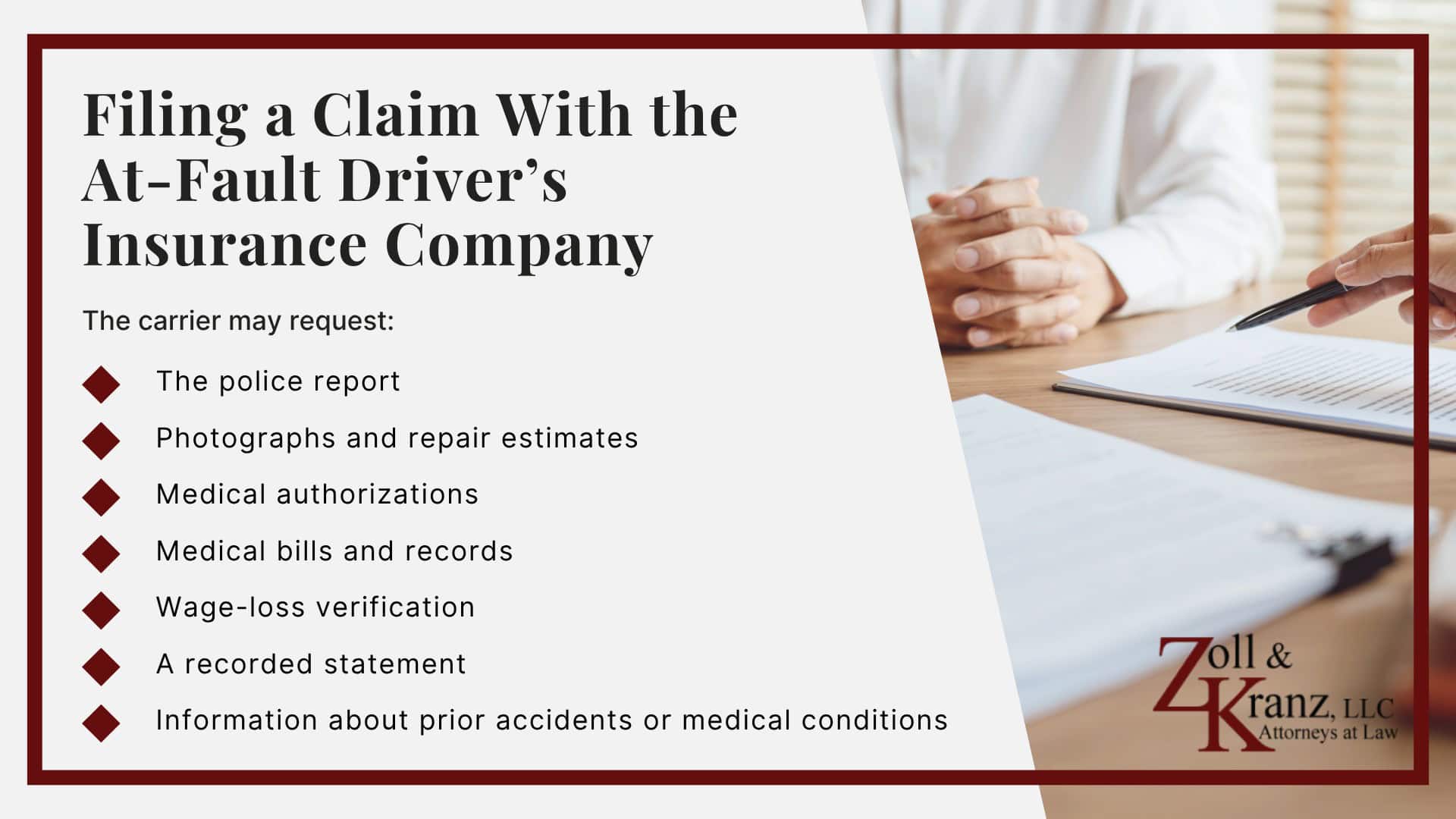 Filing a Claim With the At-Fault Driver’s Insurance Company; What Is the Difference Between a Car Accident Claim and a Lawsuit; How the Ohio Car Accident Injury Claim Process Begins; What to Do Immediately After an Ohio Car Accident