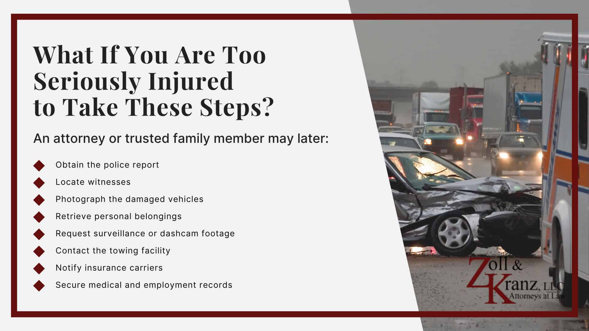 What If You Are Too Seriously Injured to Take These Steps; Check for Injuries and Call 911