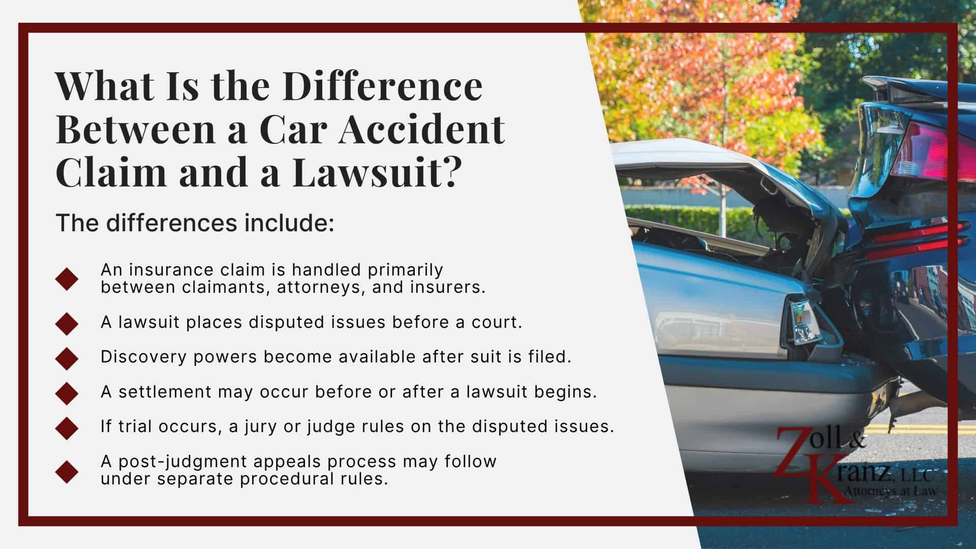 What Is the Difference Between a Car Accident Claim and a Lawsuit; How the Ohio Car Accident Injury Claim Process Begins; What to Do Immediately After an Ohio Car Accident