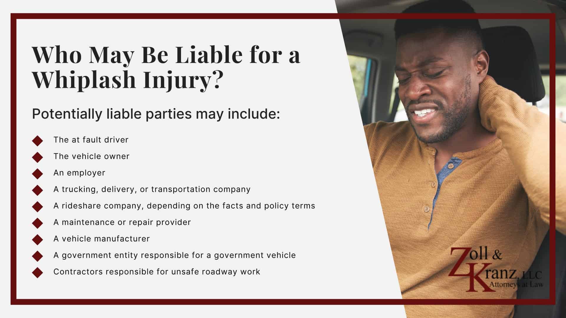 Who May Be Liable for a Whiplash Injury; How Whiplash Is Diagnosed and Treated; Symptoms of Whiplash After a Crash; Common Causes of Whiplash Injuries in Toledo; What Is Whiplash; How Whiplash Happens in Car Accidents